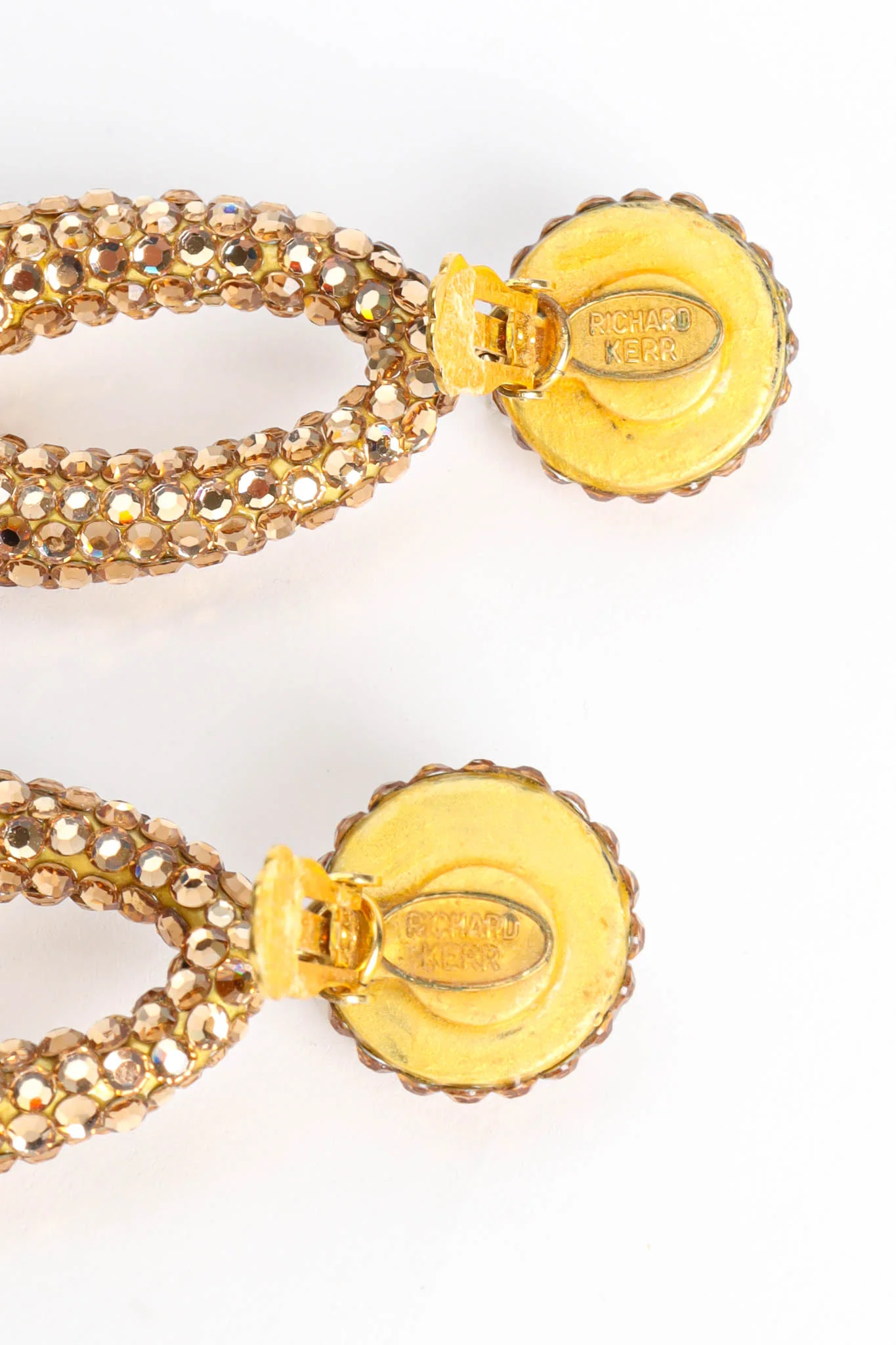 Rhinestone Oval Drop Earrings - Image 8