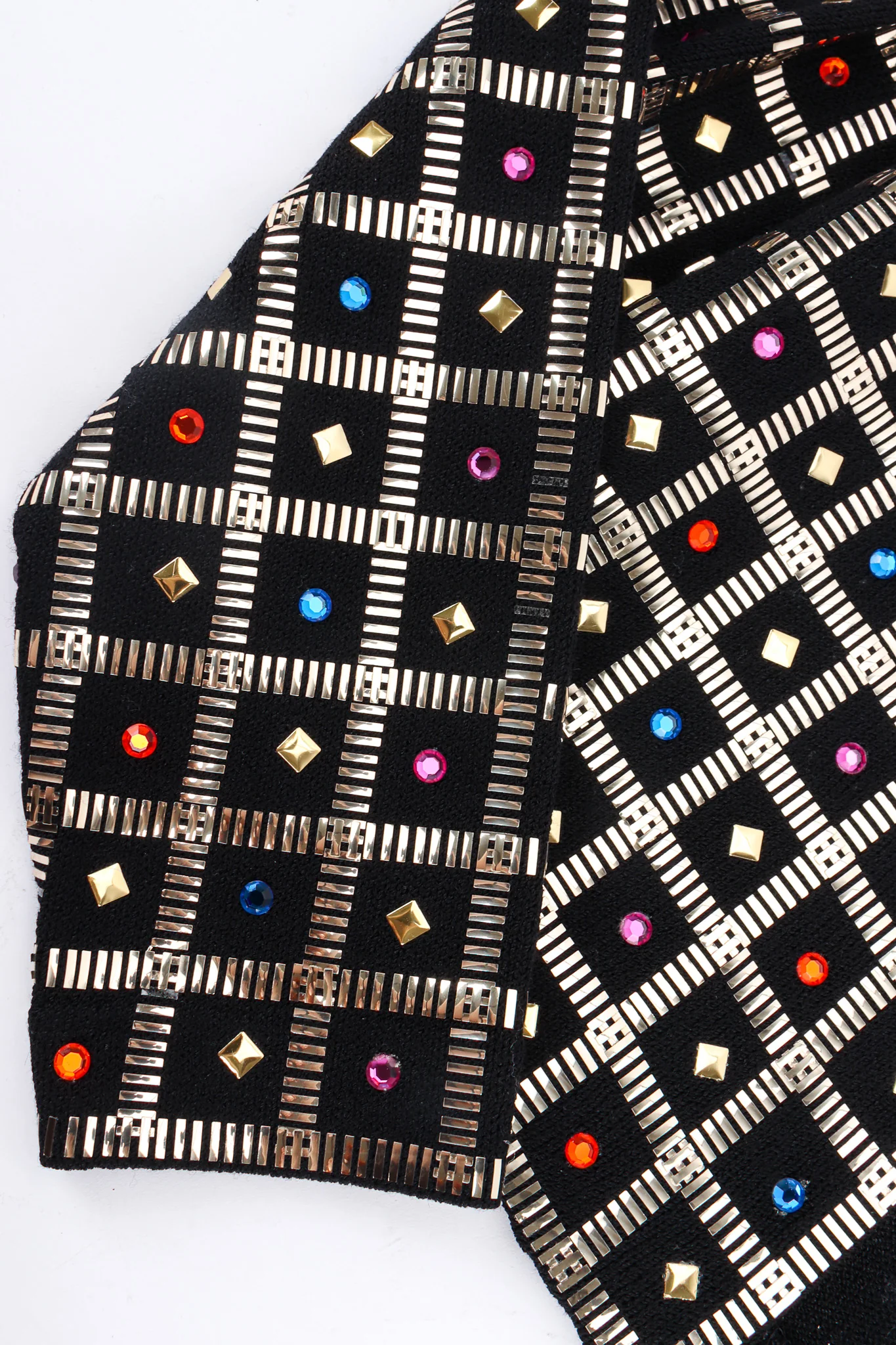 Rhinestone Paillette Checkered Jacket - Image 6