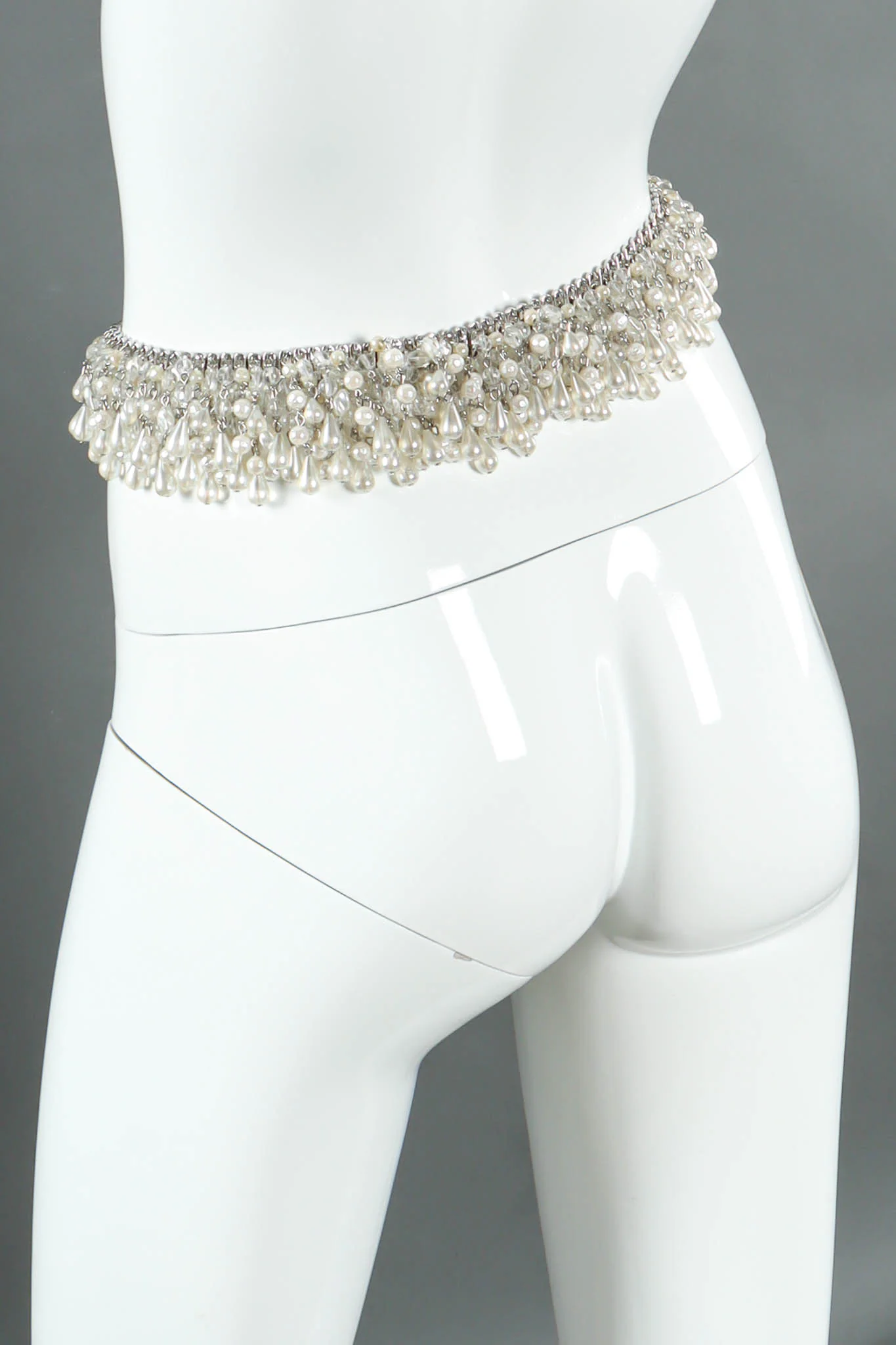 Rhinestone Pearl Cluster Stretch Belt - Image 3