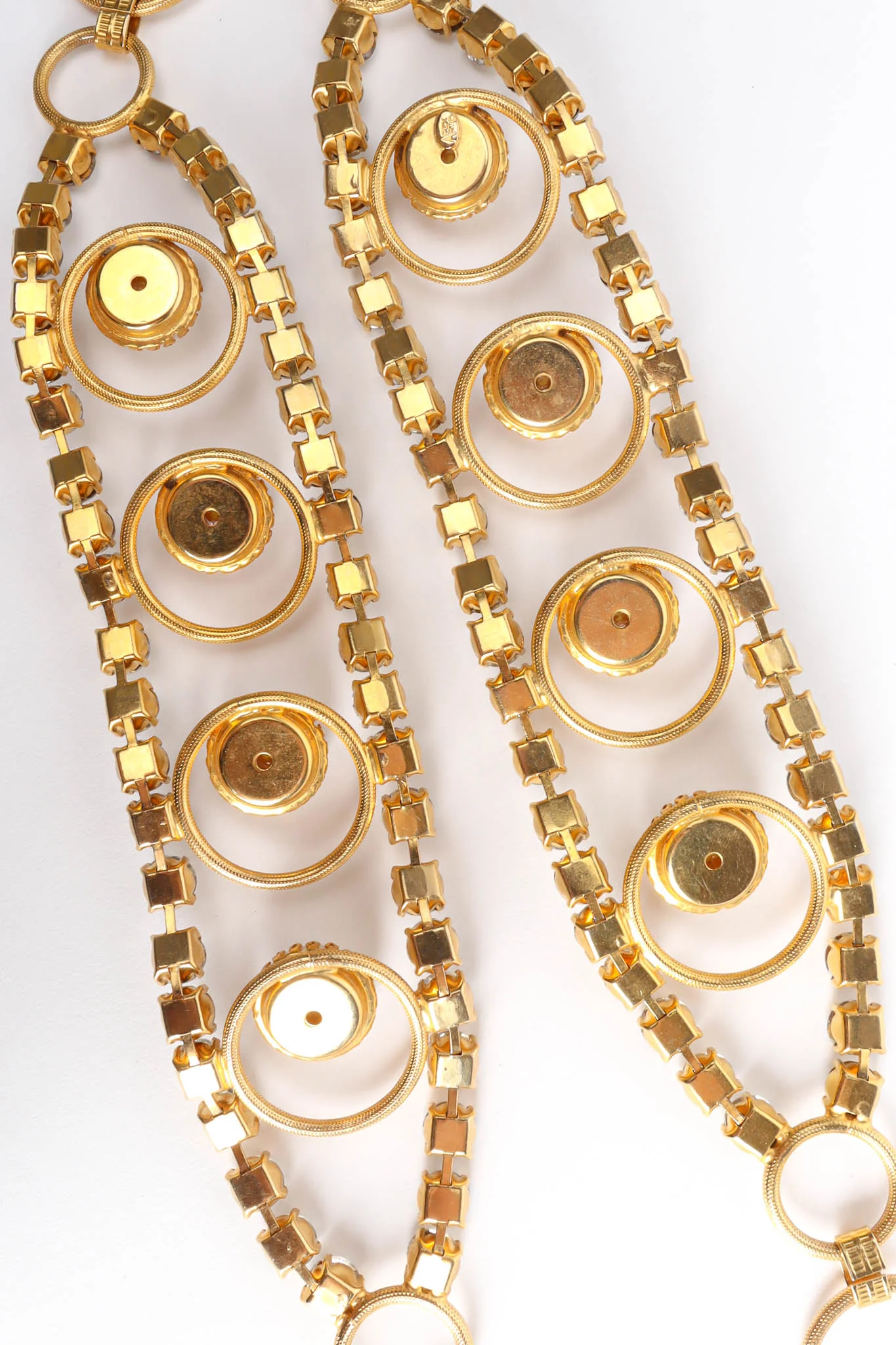 Rhinestone Pearl Ring Link Belt - Image 8