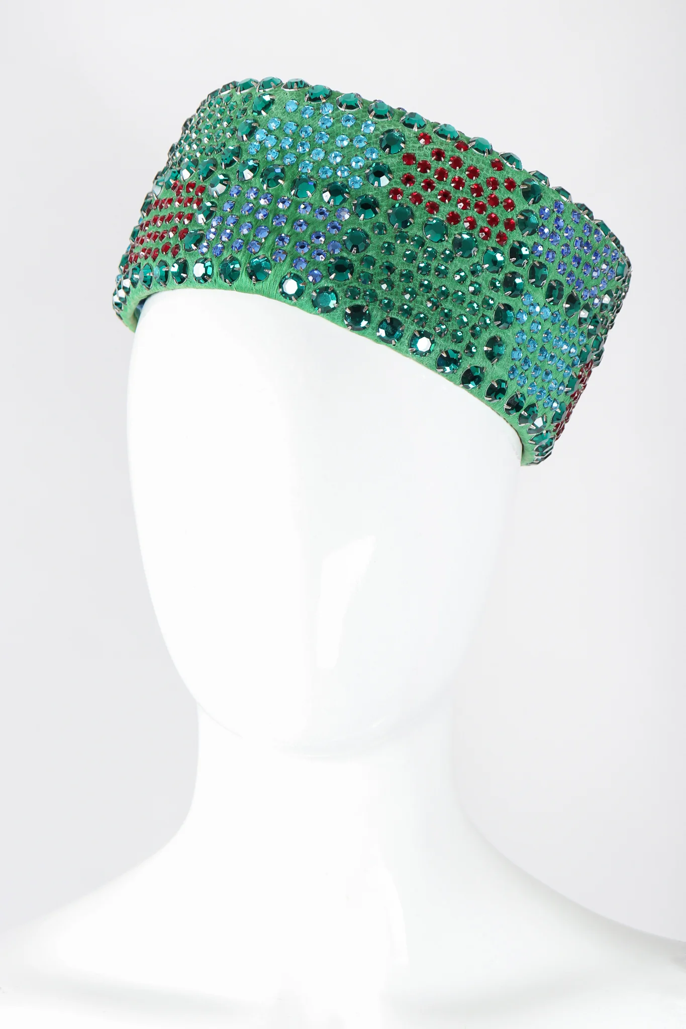 Rhinestone Pillbox Hat