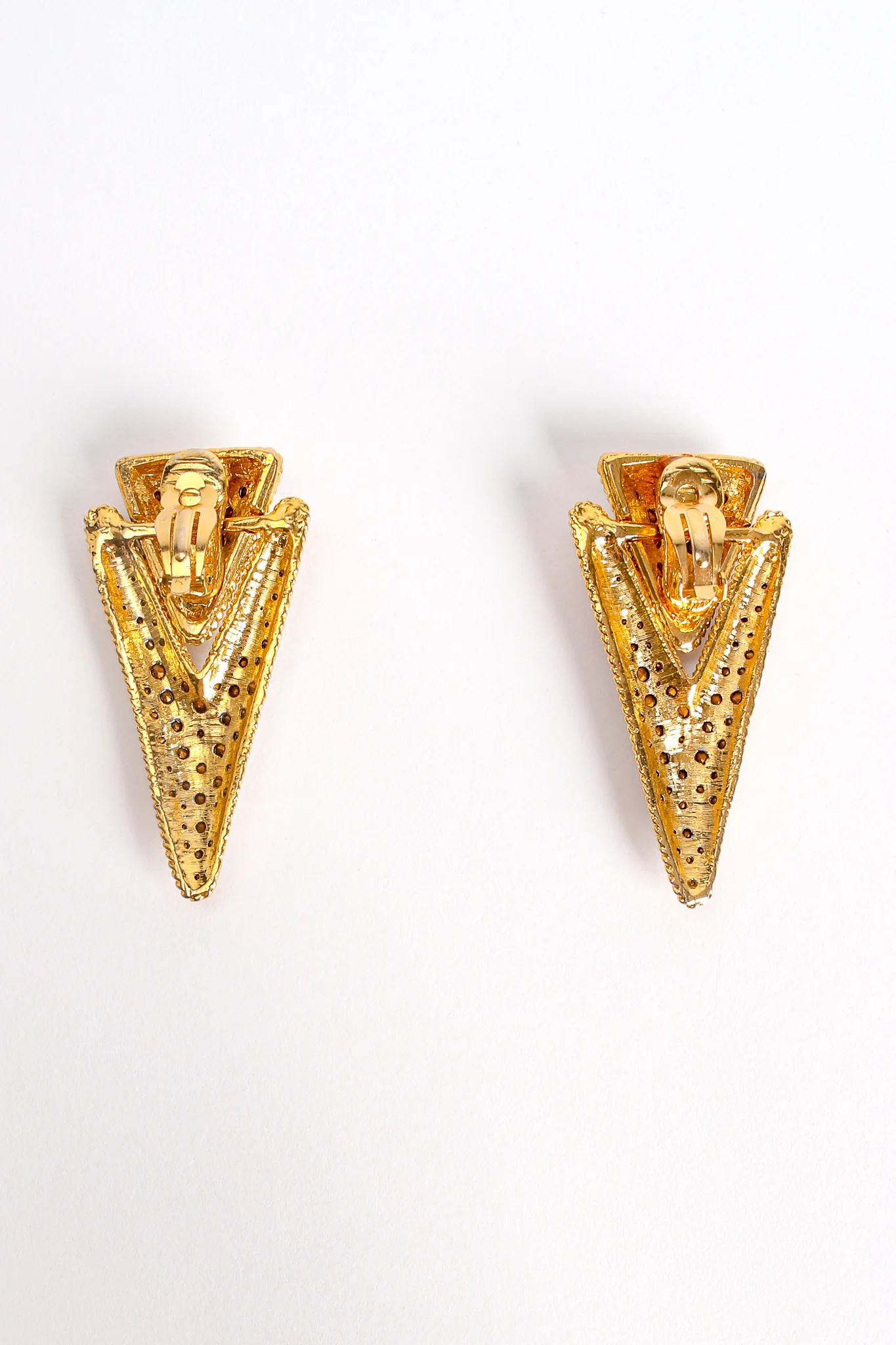 Rhinestone Pointed Spear Earrings - Image 5