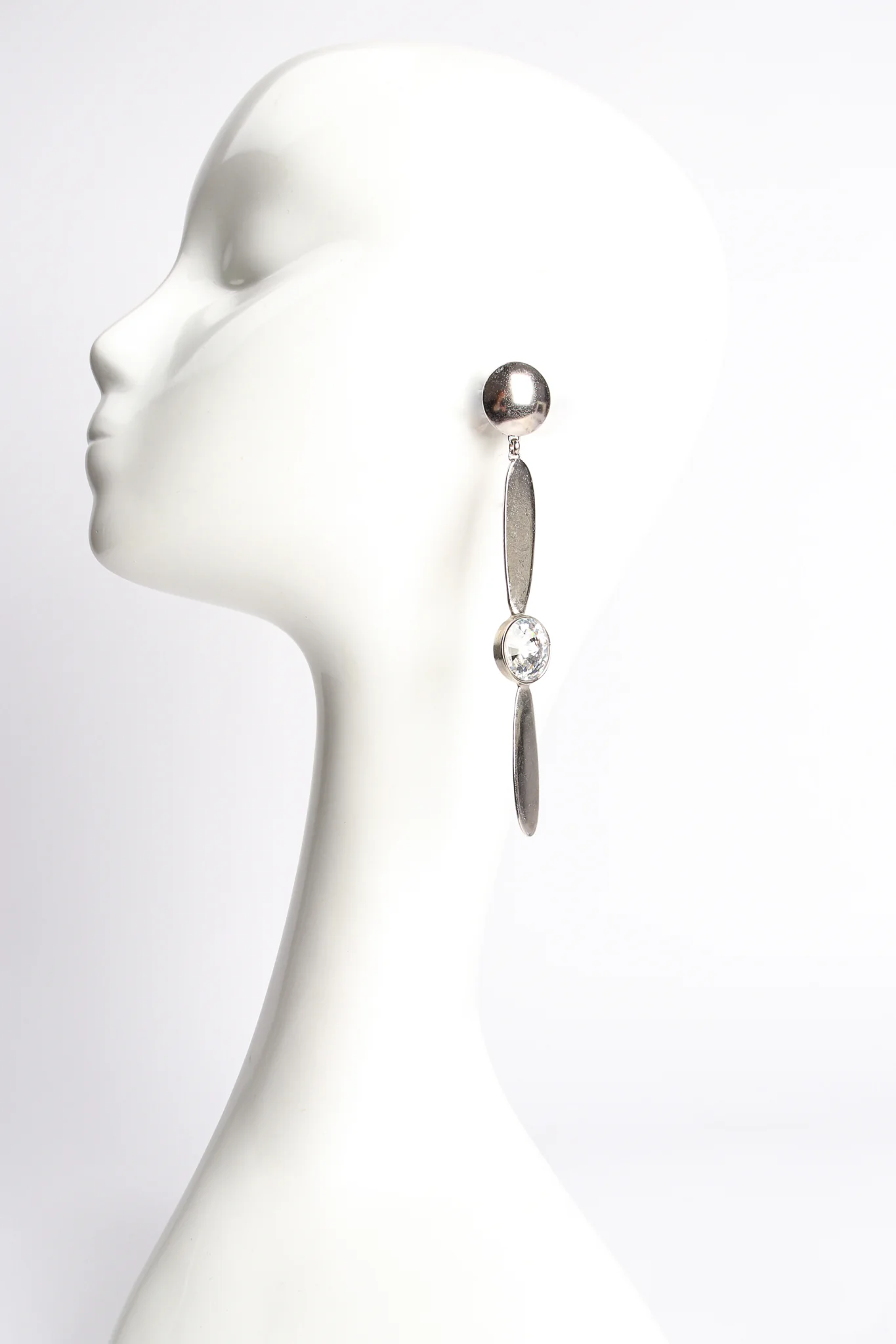 Rhinestone Propeller Drop Earrings