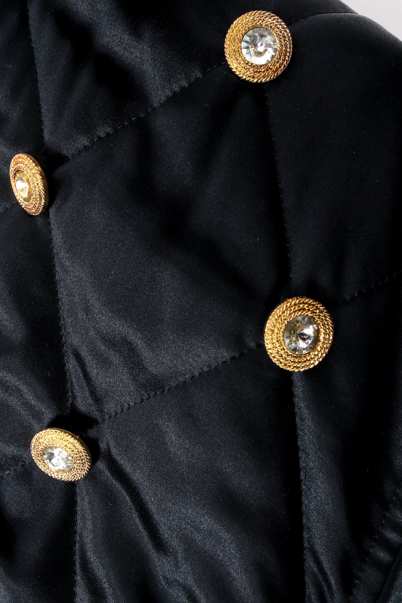 Rhinestone Quilted Satin Bomber - Image 6