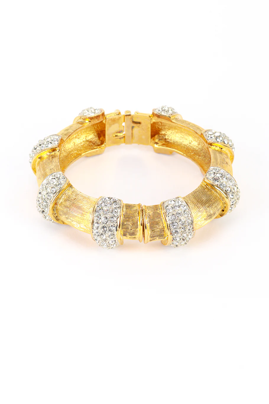 Rhinestone Ribbed Bangle
