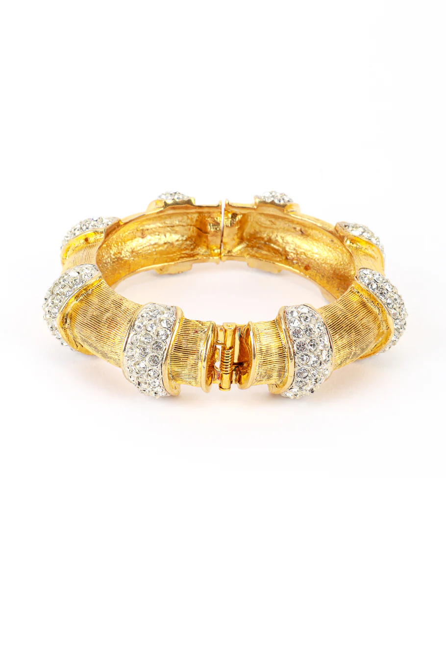 Rhinestone Ribbed Bangle - Image 3