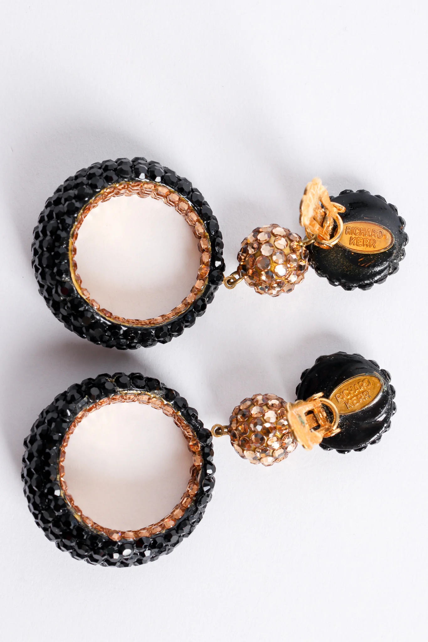Rhinestone Hoop Drop Earrings - Image 6