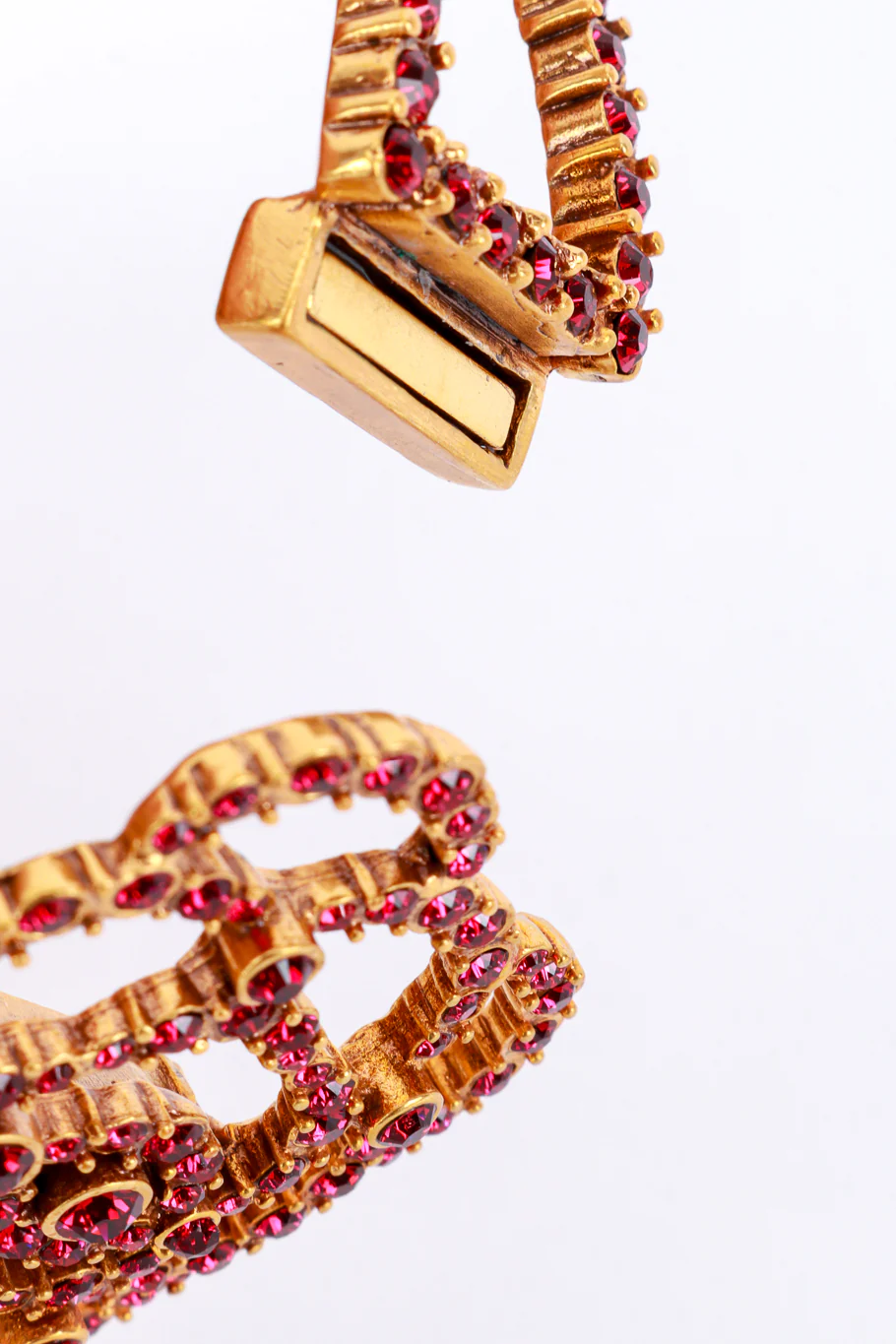 Rhinestone Rose Bangle Bracelet - Image 4