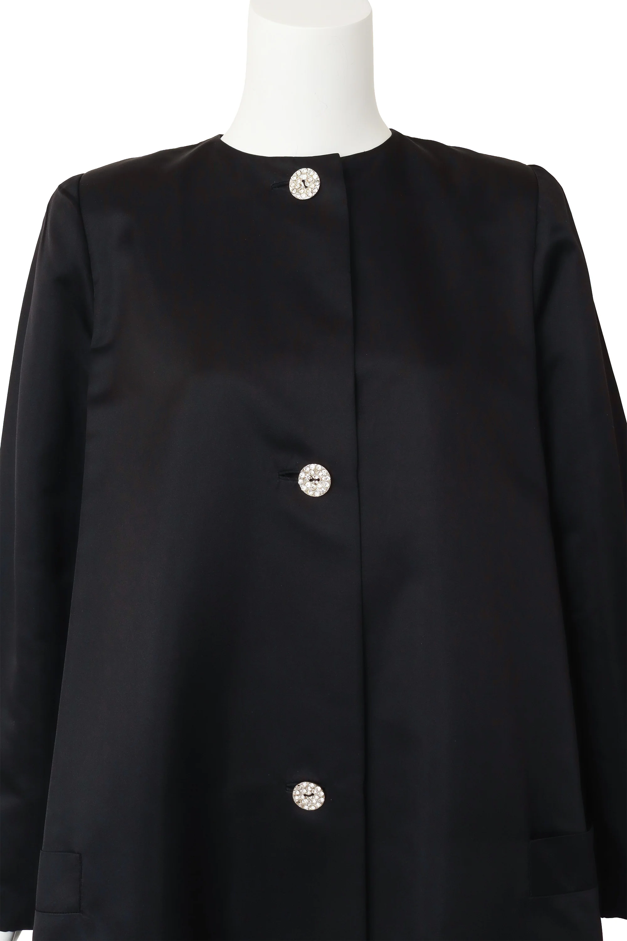 Rhinestone Ruffle Swing Coat - Image 4