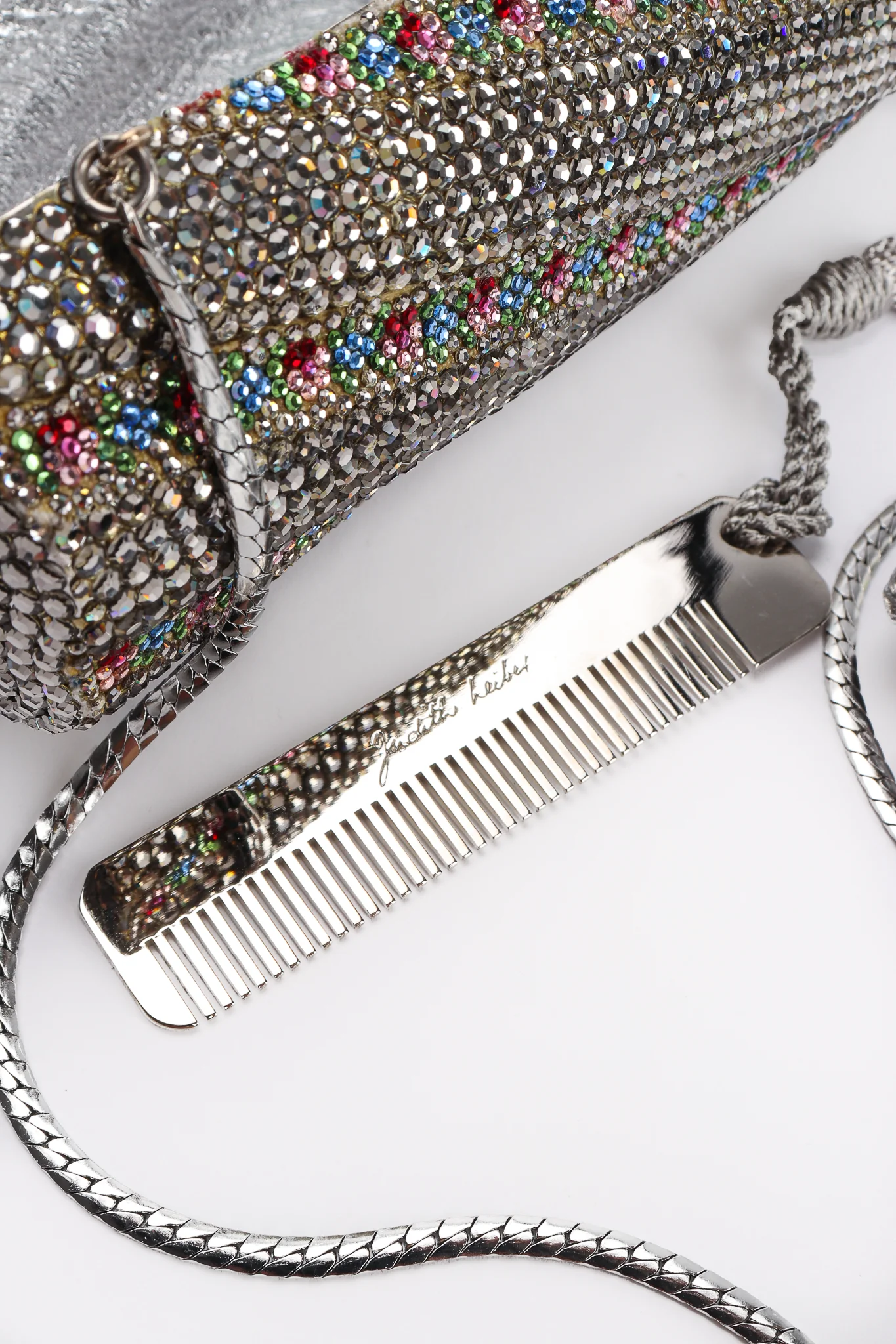 Rhinestone Scalloped Clutch - Image 7