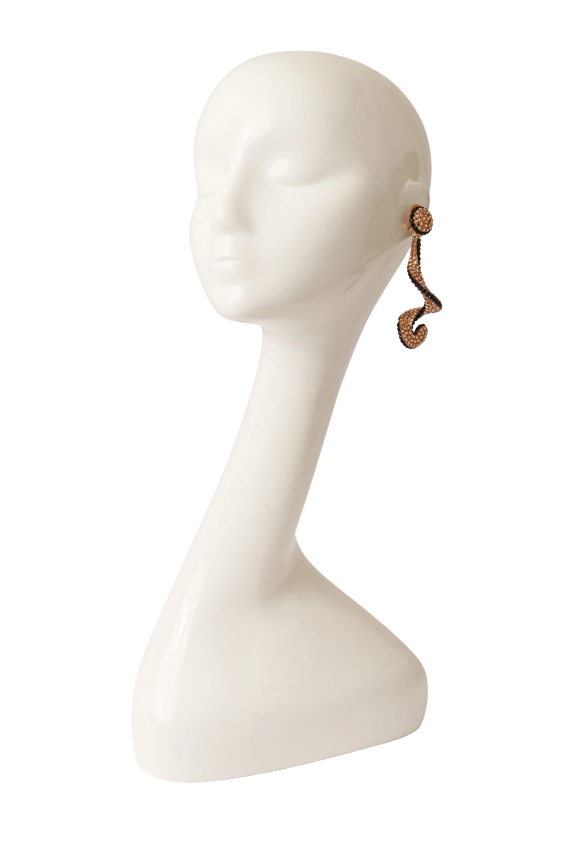 Rhinestone Spiral Earrings - Image 2