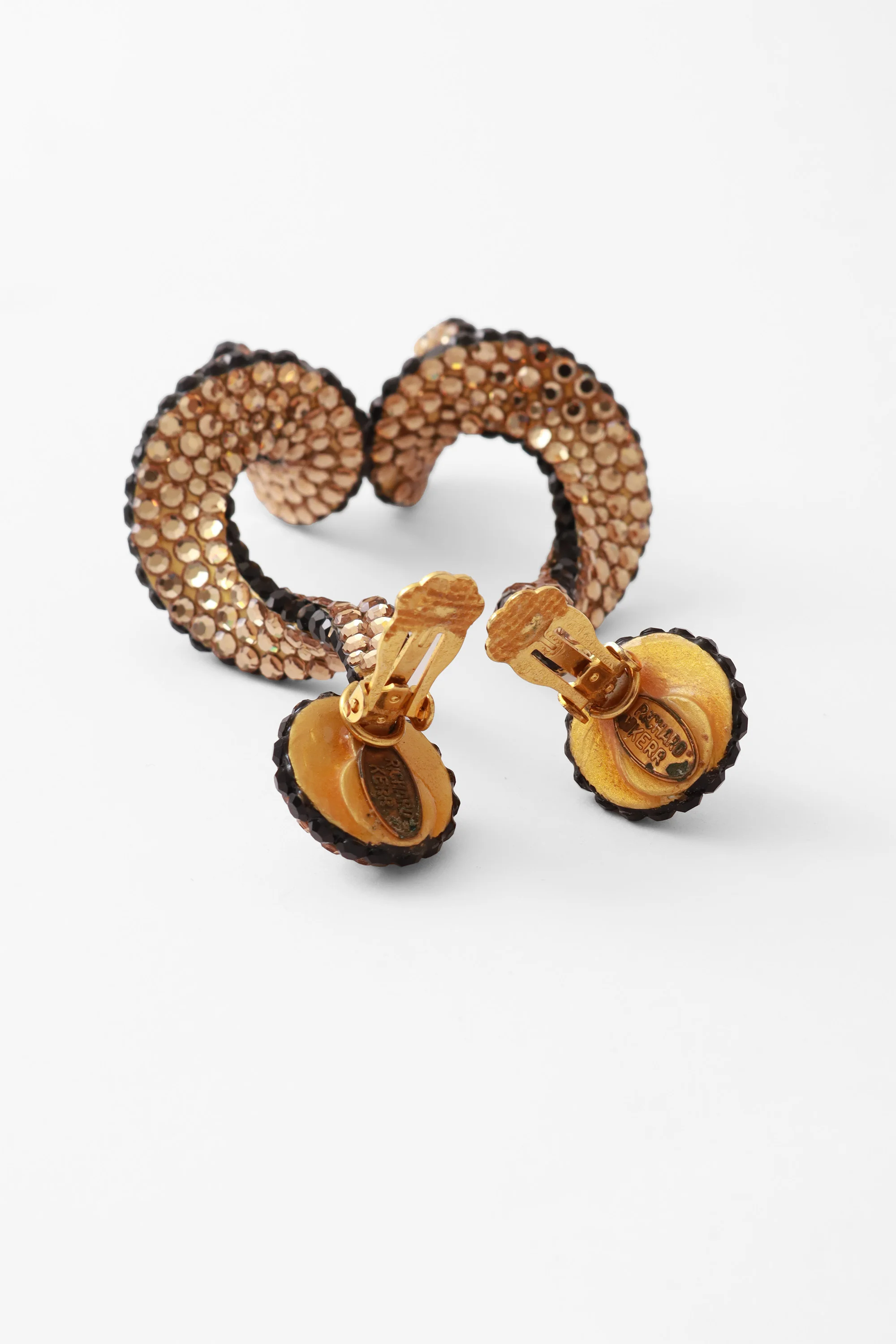 Rhinestone Spiral Earrings - Image 4