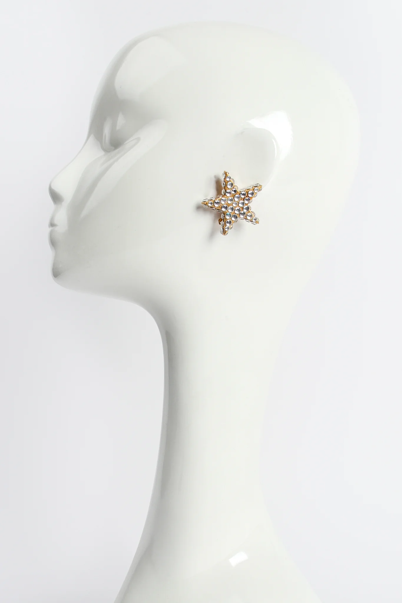 Rhinestone Star Earrings & Hair Clip Set - Image 2