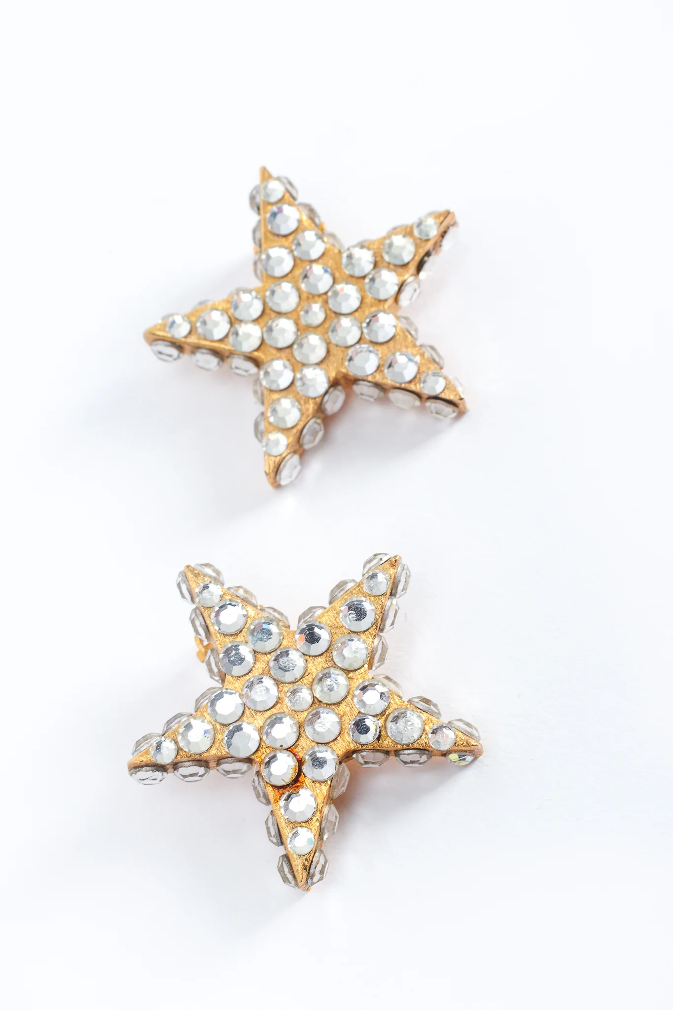 Rhinestone Star Earrings & Hair Clip Set - Image 3