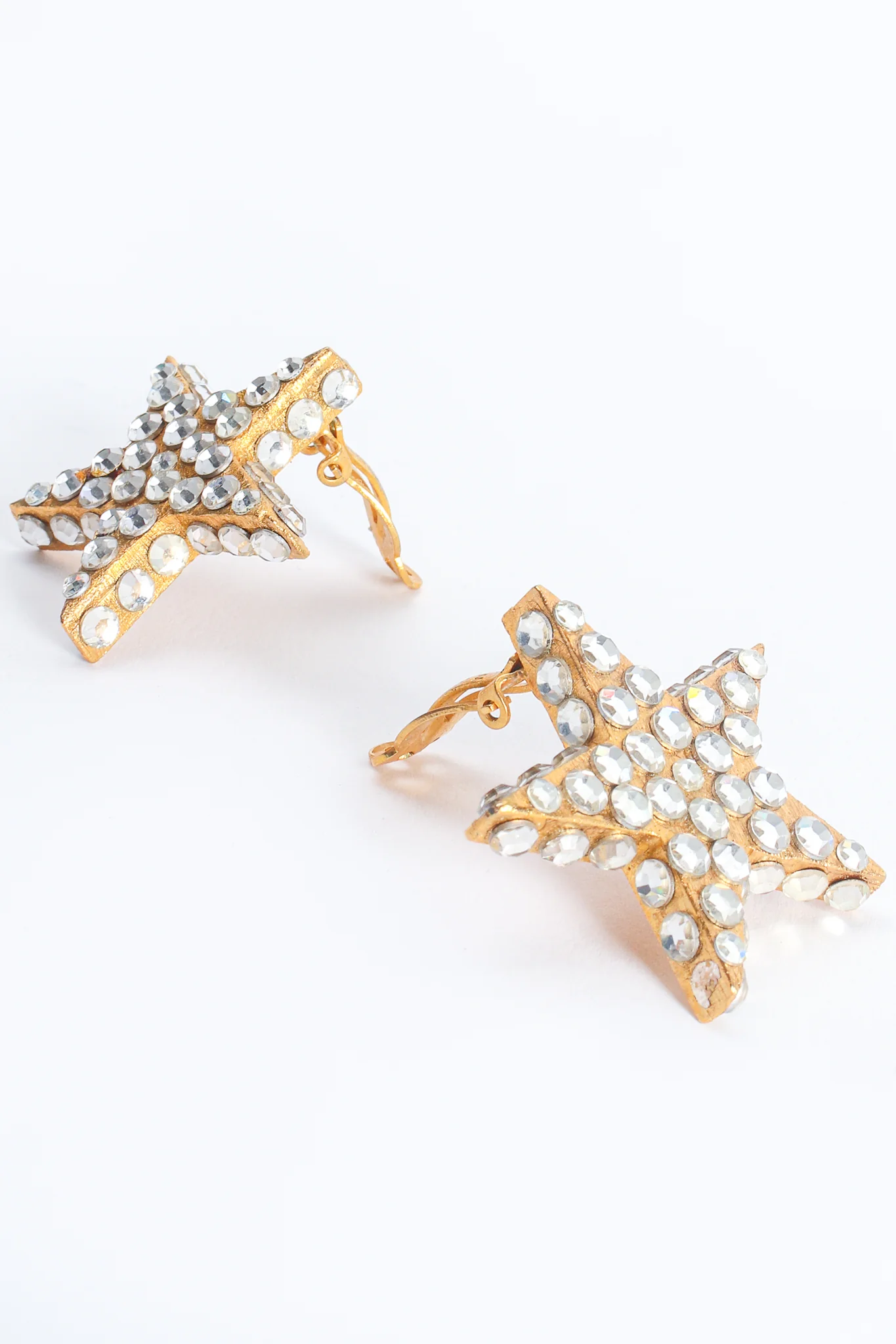 Rhinestone Star Earrings & Hair Clip Set - Image 4