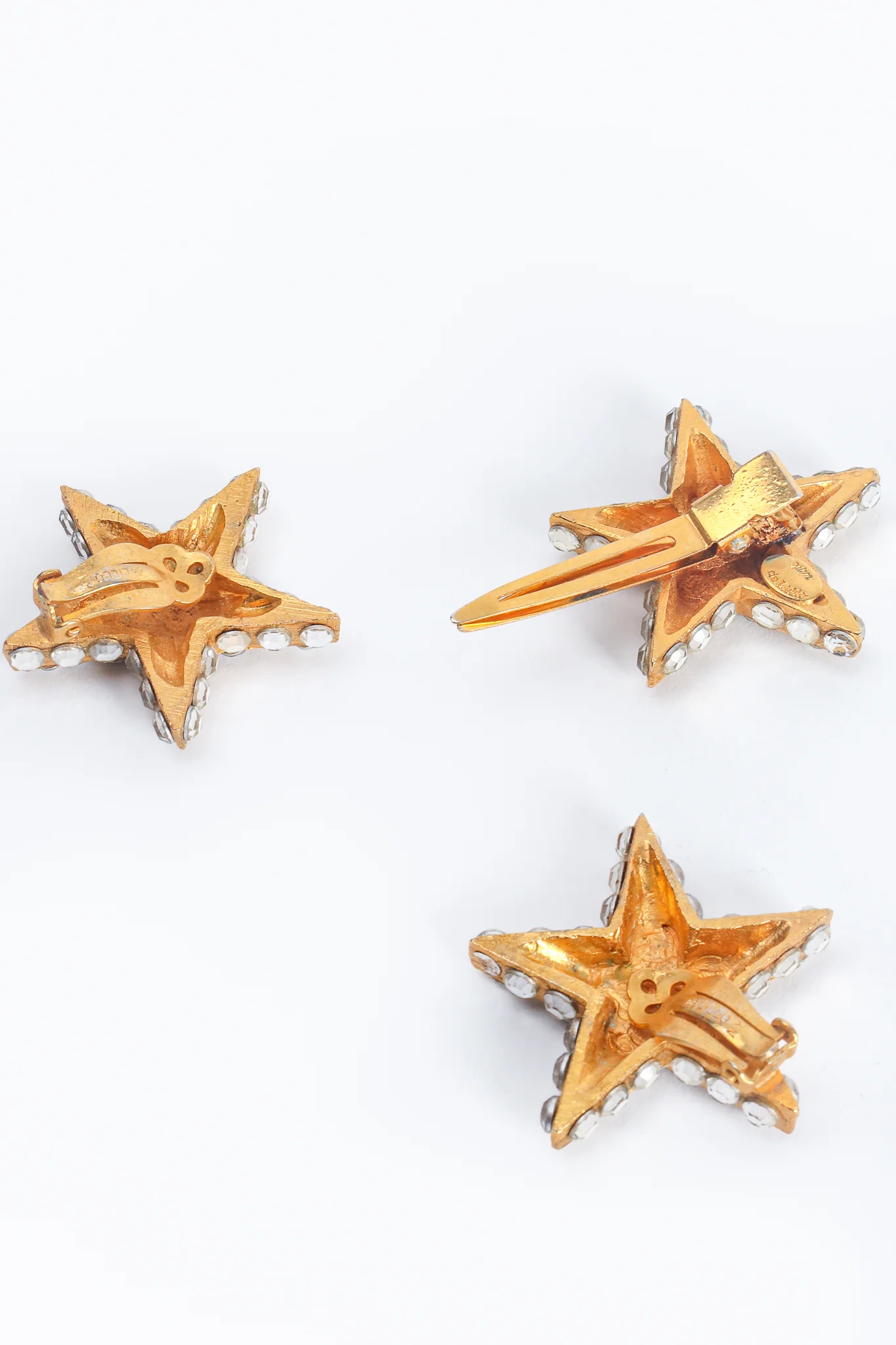Rhinestone Star Earrings & Hair Clip Set - Image 7