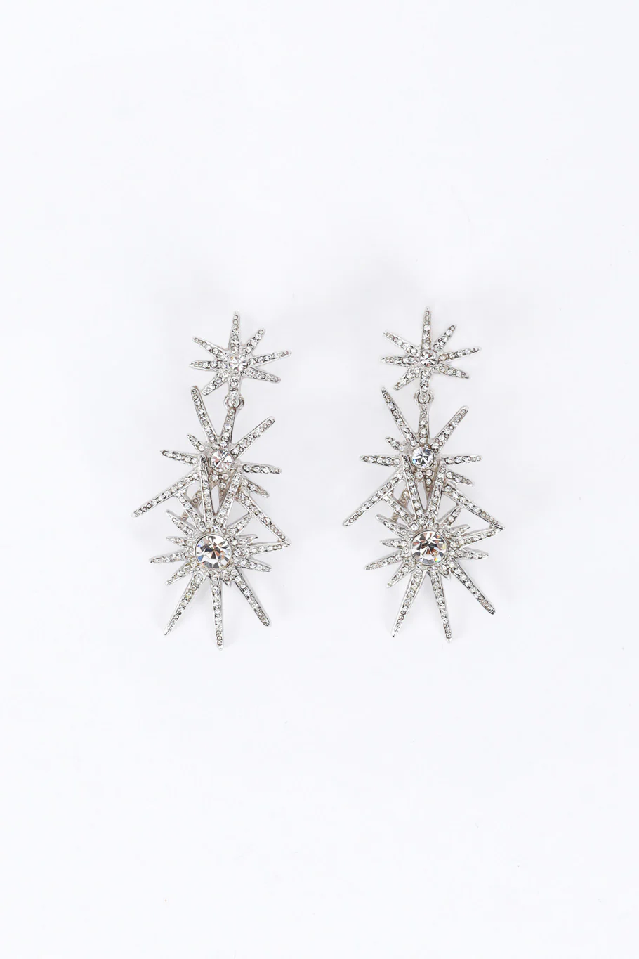 Rhinestone Starburst Drop Earrings