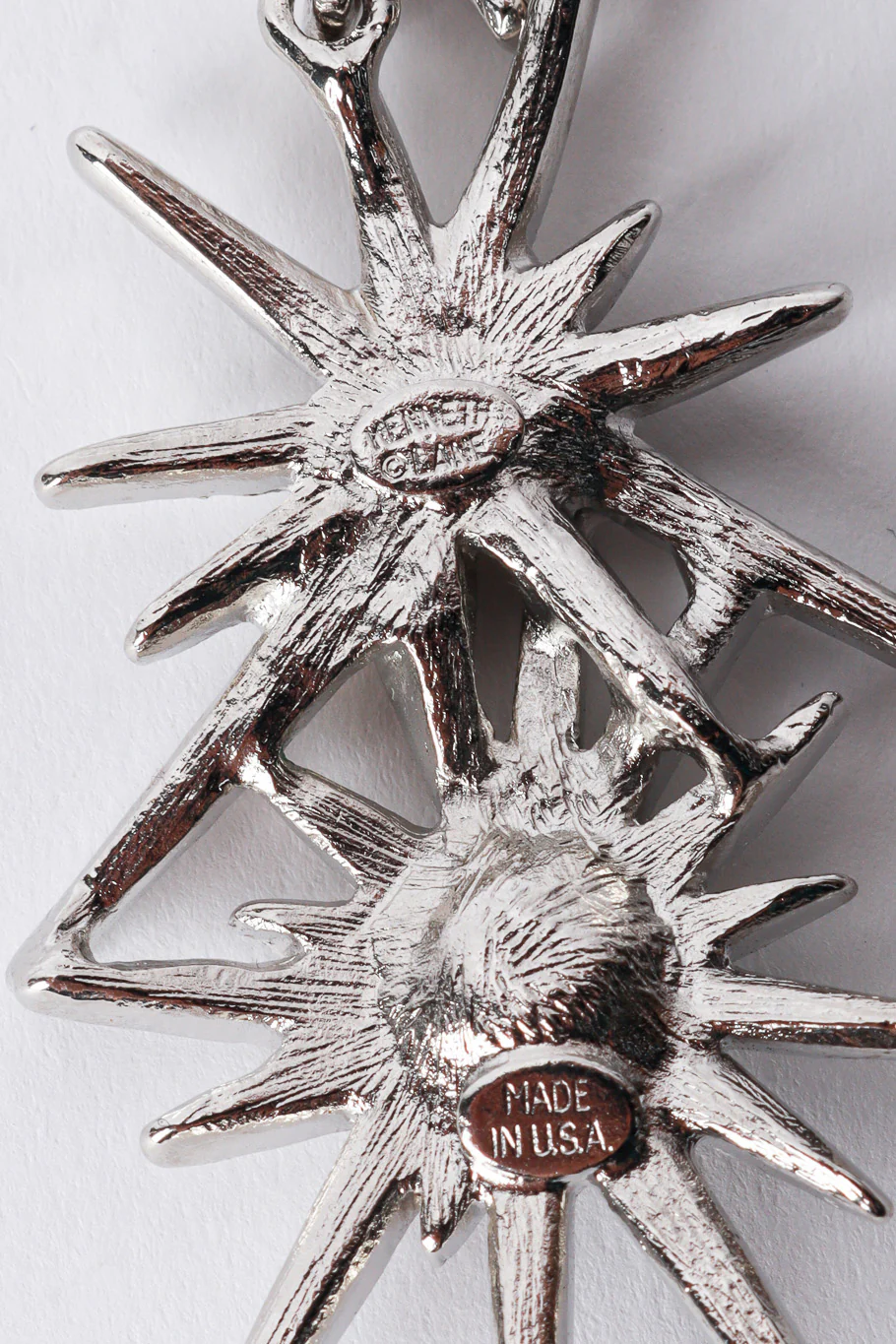 Rhinestone Starburst Drop Earrings - Image 5