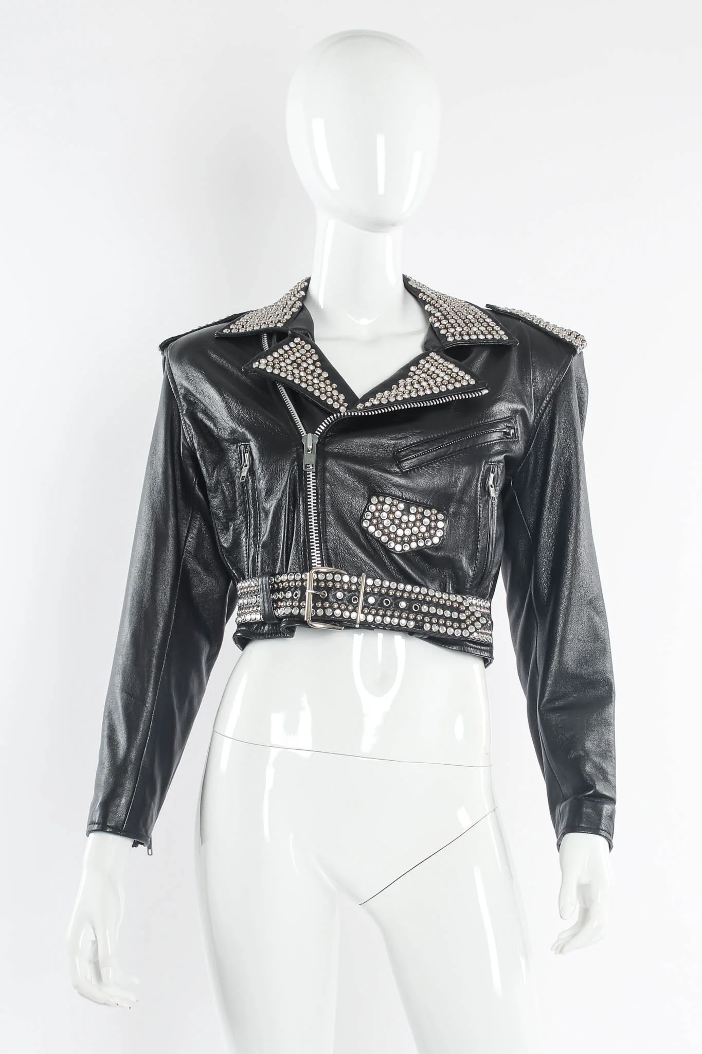 Rhinestone & Studded Leather Jacket