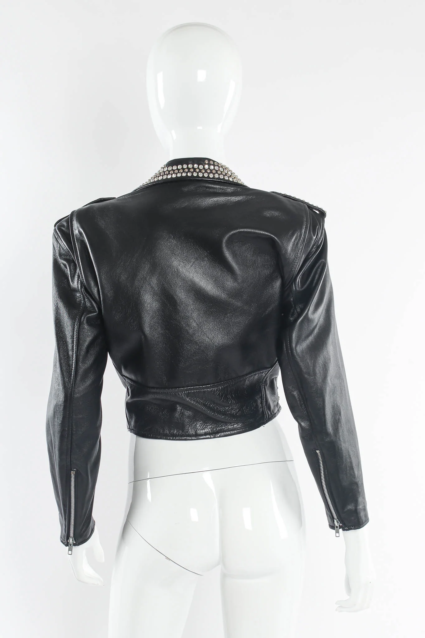 Rhinestone & Studded Leather Jacket - Image 5