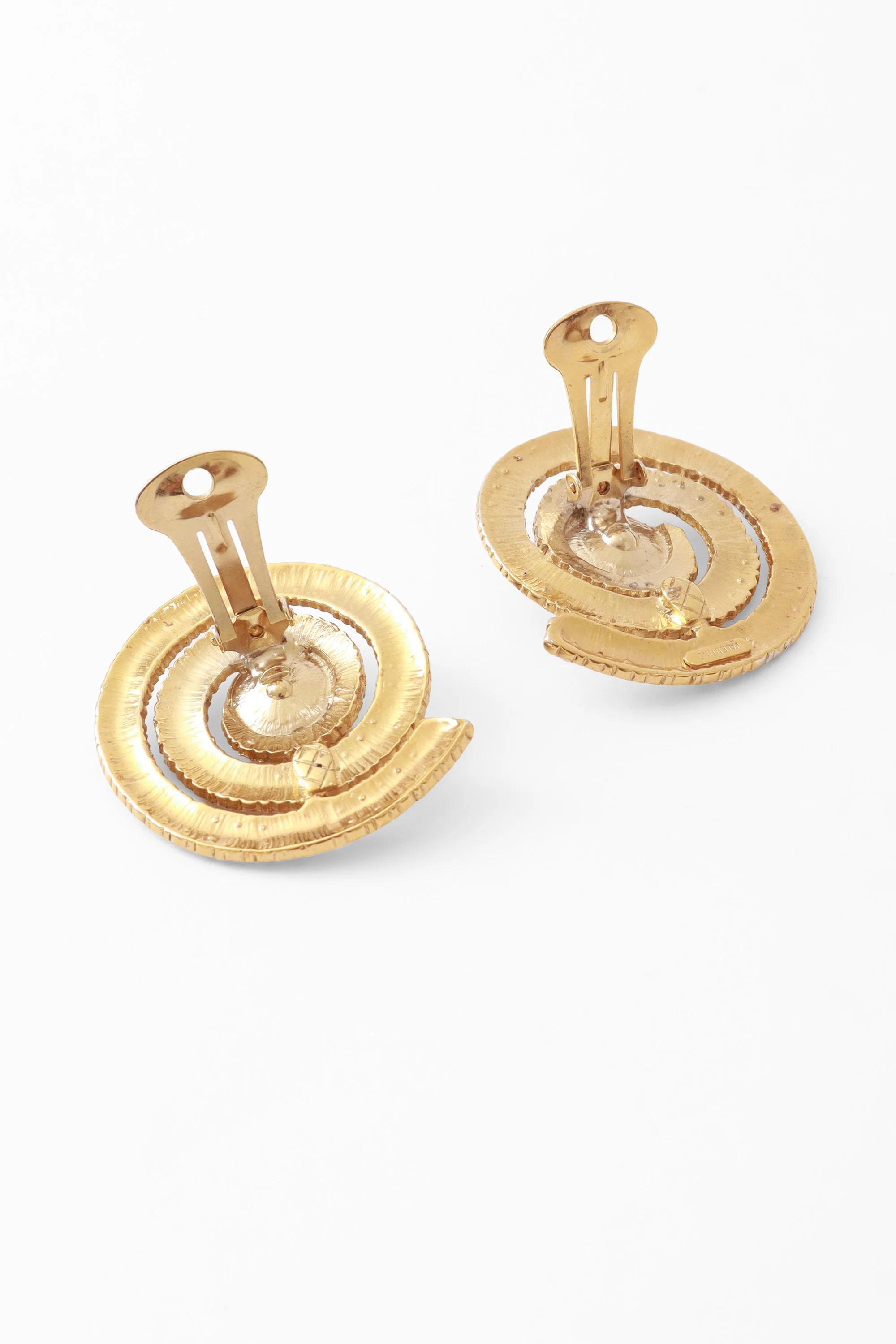 Rhinestone Swirl Button Earrings - Image 4