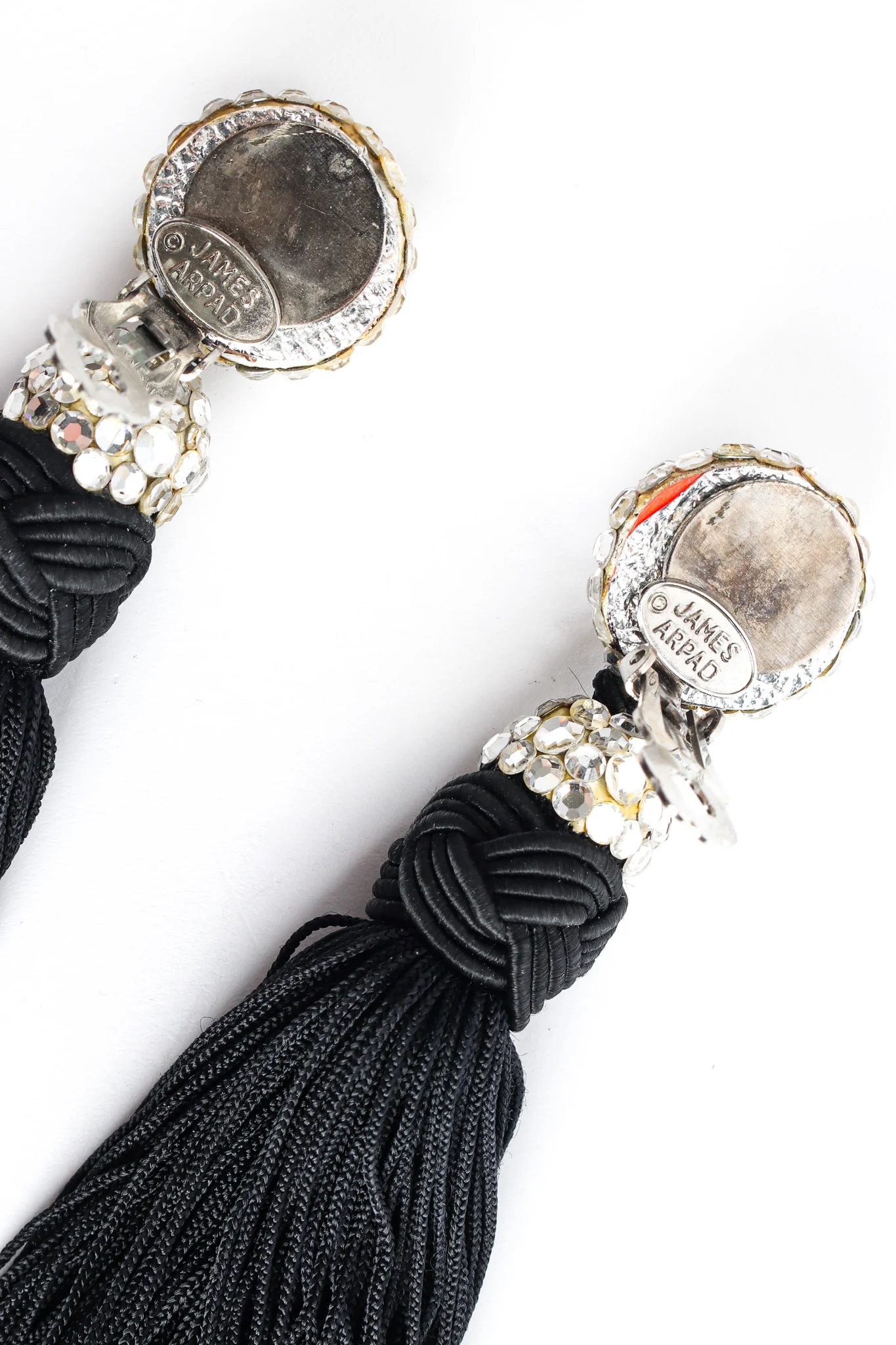 Rhinestone Tassel Drop Earrings - Image 9