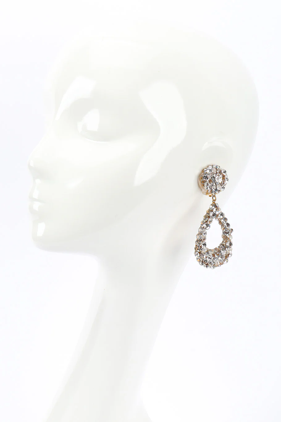 Rhinestone Teardrop Earrings - Image 2
