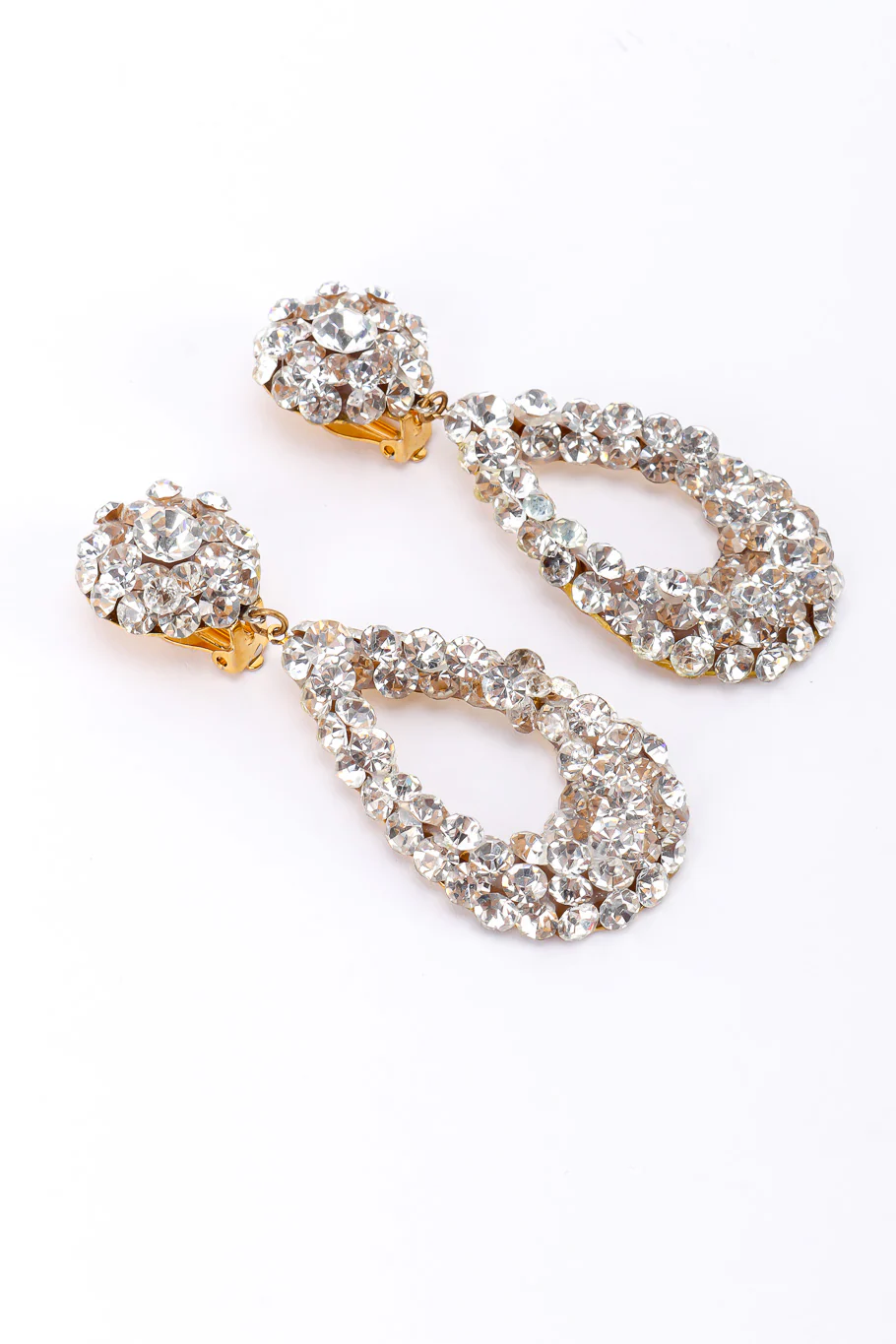 Rhinestone Teardrop Earrings - Image 3