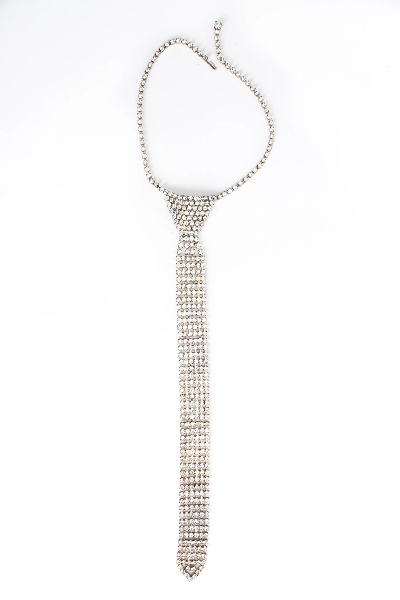 Rhinestone Tie Necklace