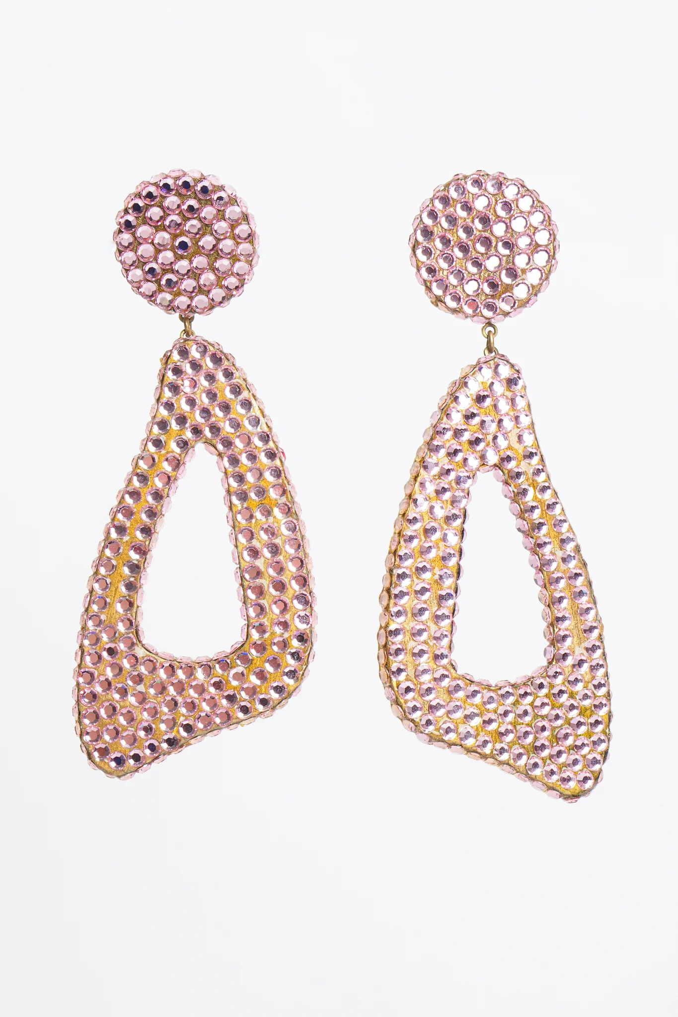 Rhinestone Triangle Hoops - Image 3