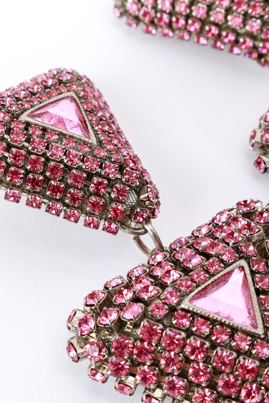 Rhinestone Triangle Tier Drop Earrings - Image 7