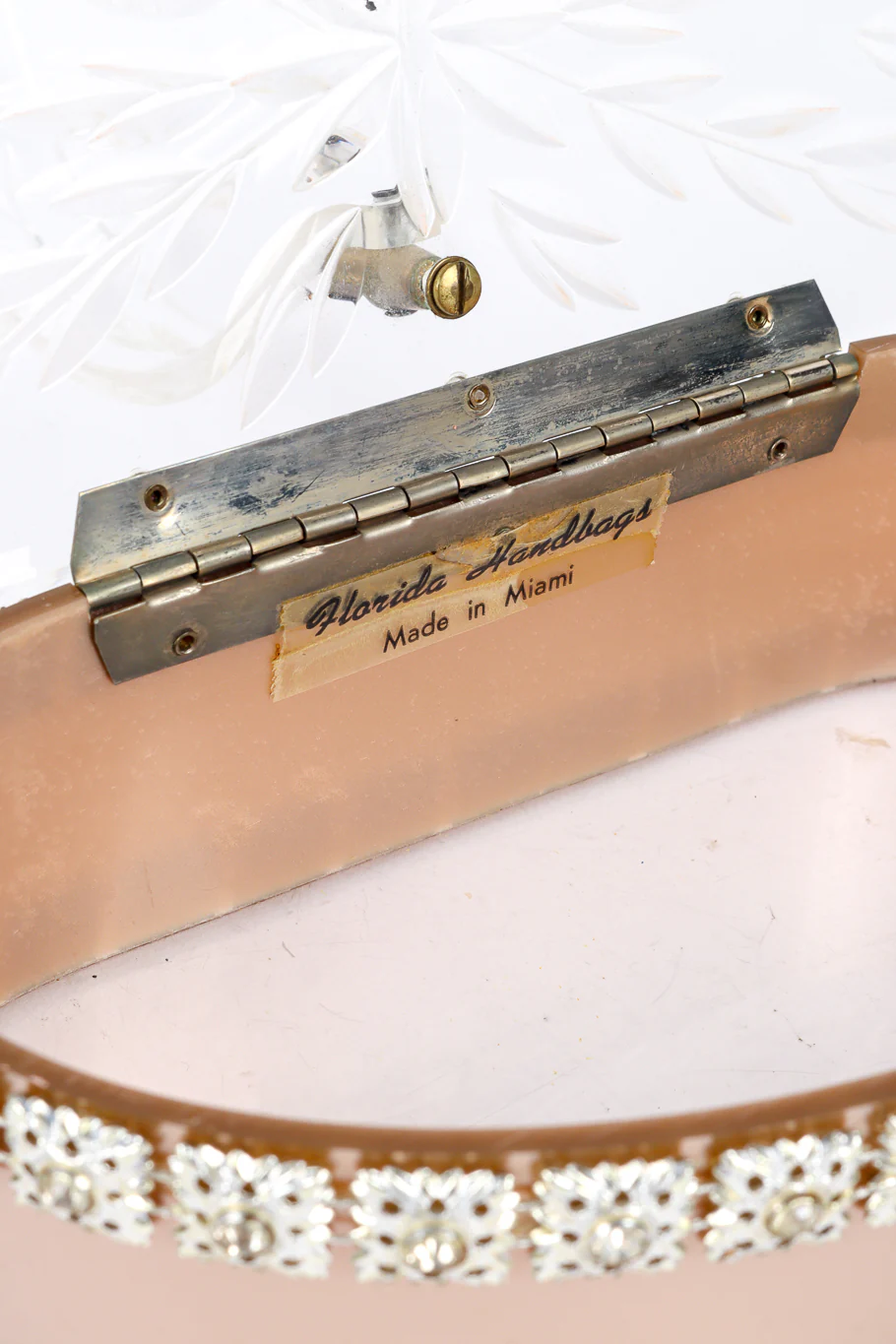 Rhinestone Trim Lucite Box Bag - Image 11