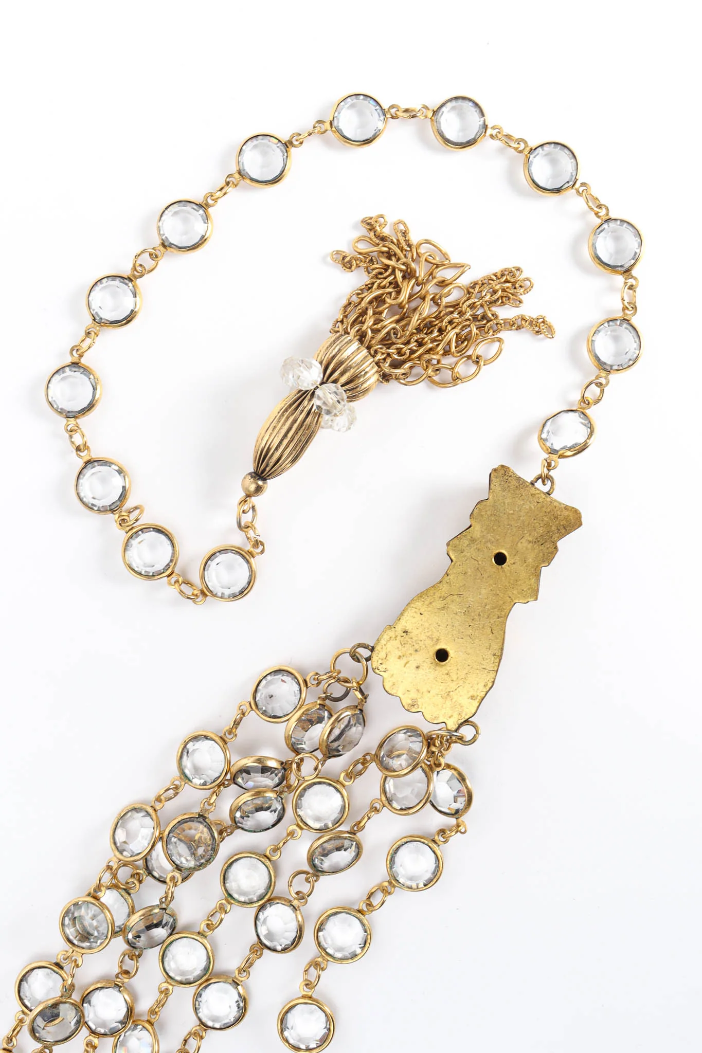Crystal Stone Bib Drape Necklace - Image 7