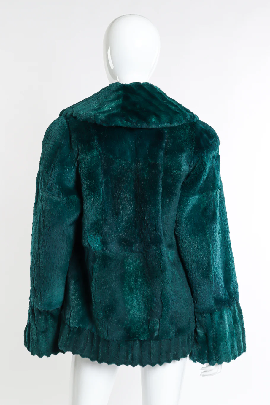 Ribbed Collar Fur Coat - Image 3