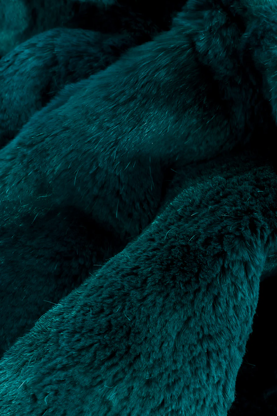 Ribbed Collar Fur Coat - Image 8