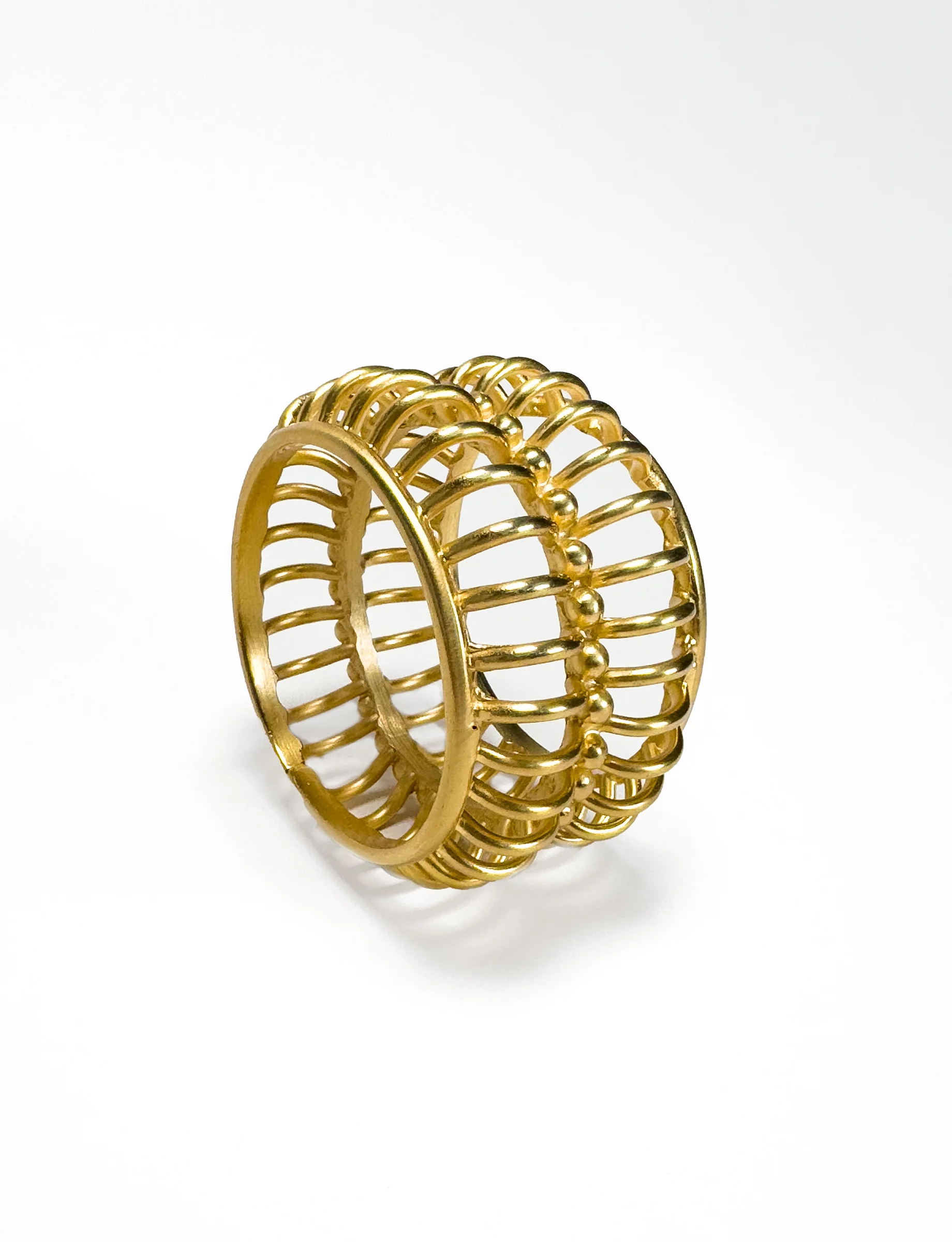 Ribbed Double Cage Bangle - Image 3