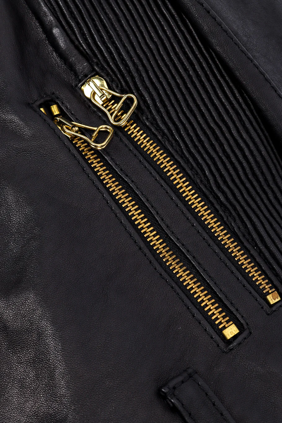 Ribbed Leather Moto Jacket - Image 7