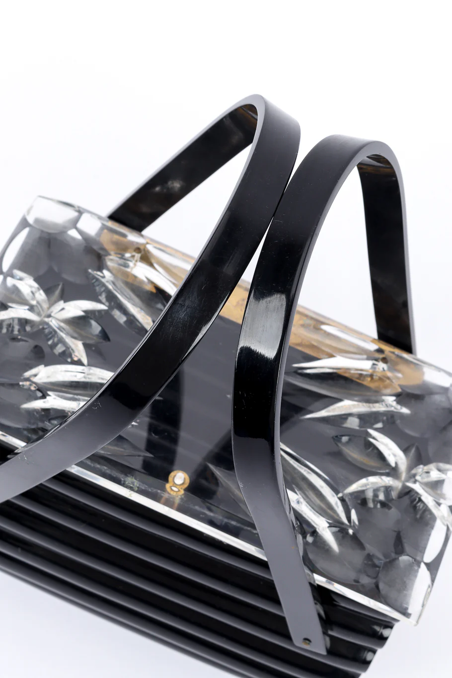 Ribbed Lucite Box Bag - Image 5