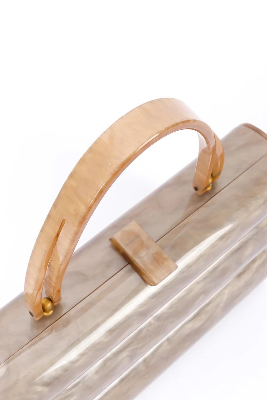 Ribbed Pearlescent Lucite Case Bag - Image 2