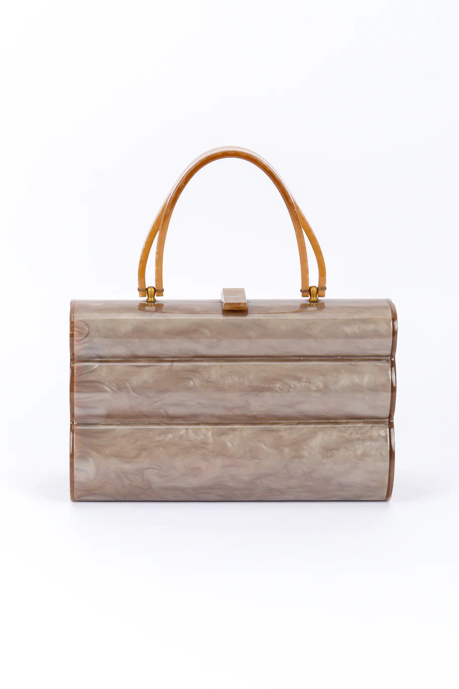 Ribbed Pearlescent Lucite Case Bag - Image 3