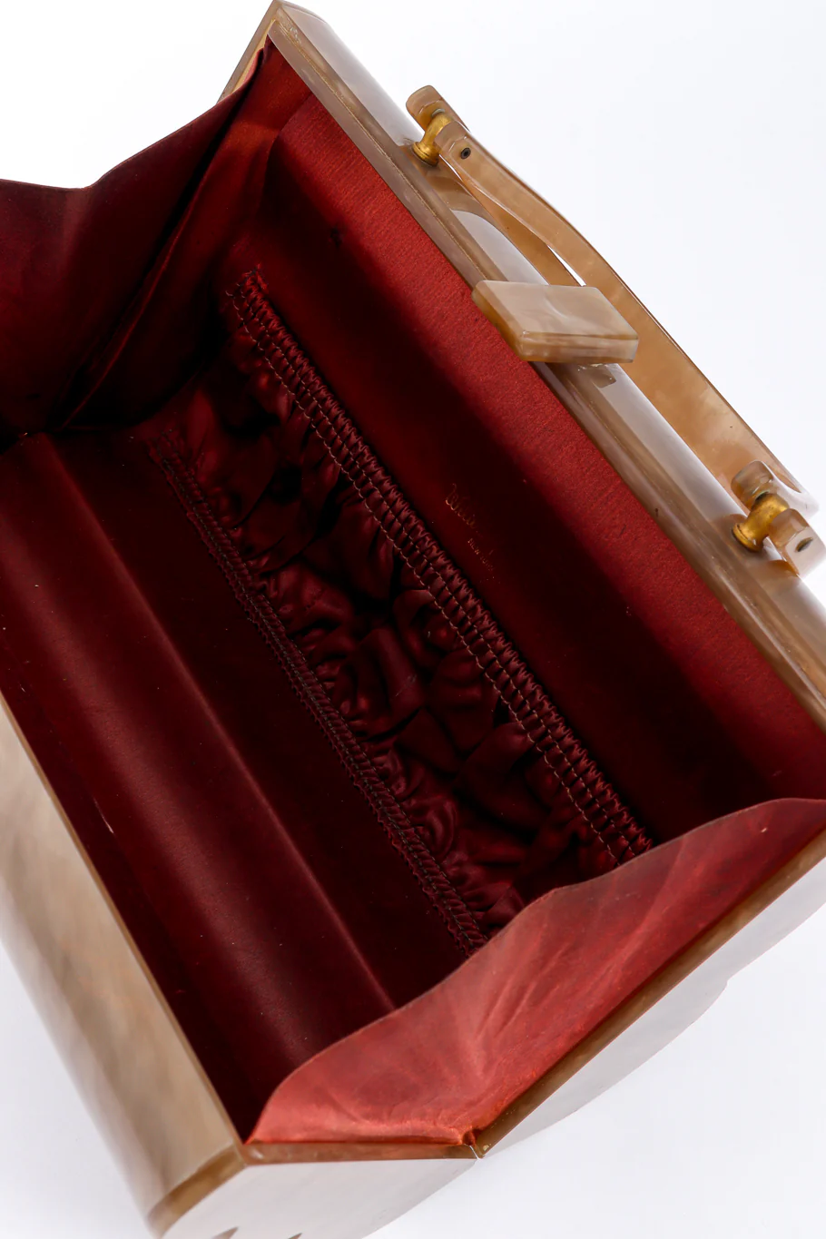 Ribbed Pearlescent Lucite Case Bag - Image 8