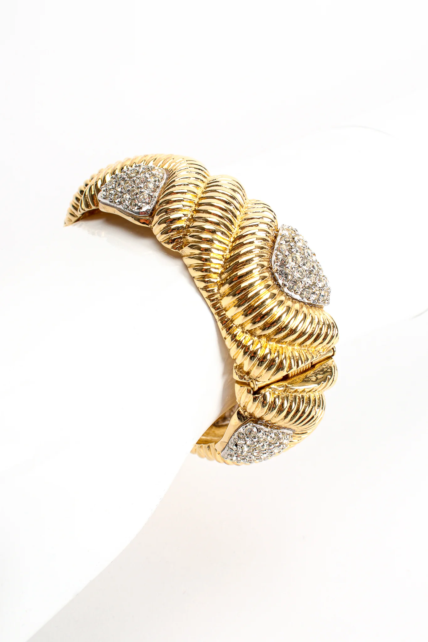 Ribbed Rhinestone Bracelet - Image 3