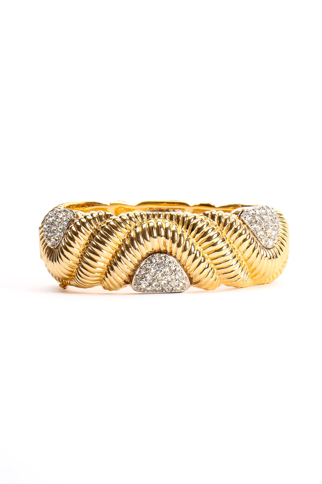 Ribbed Rhinestone Bracelet - Image 4