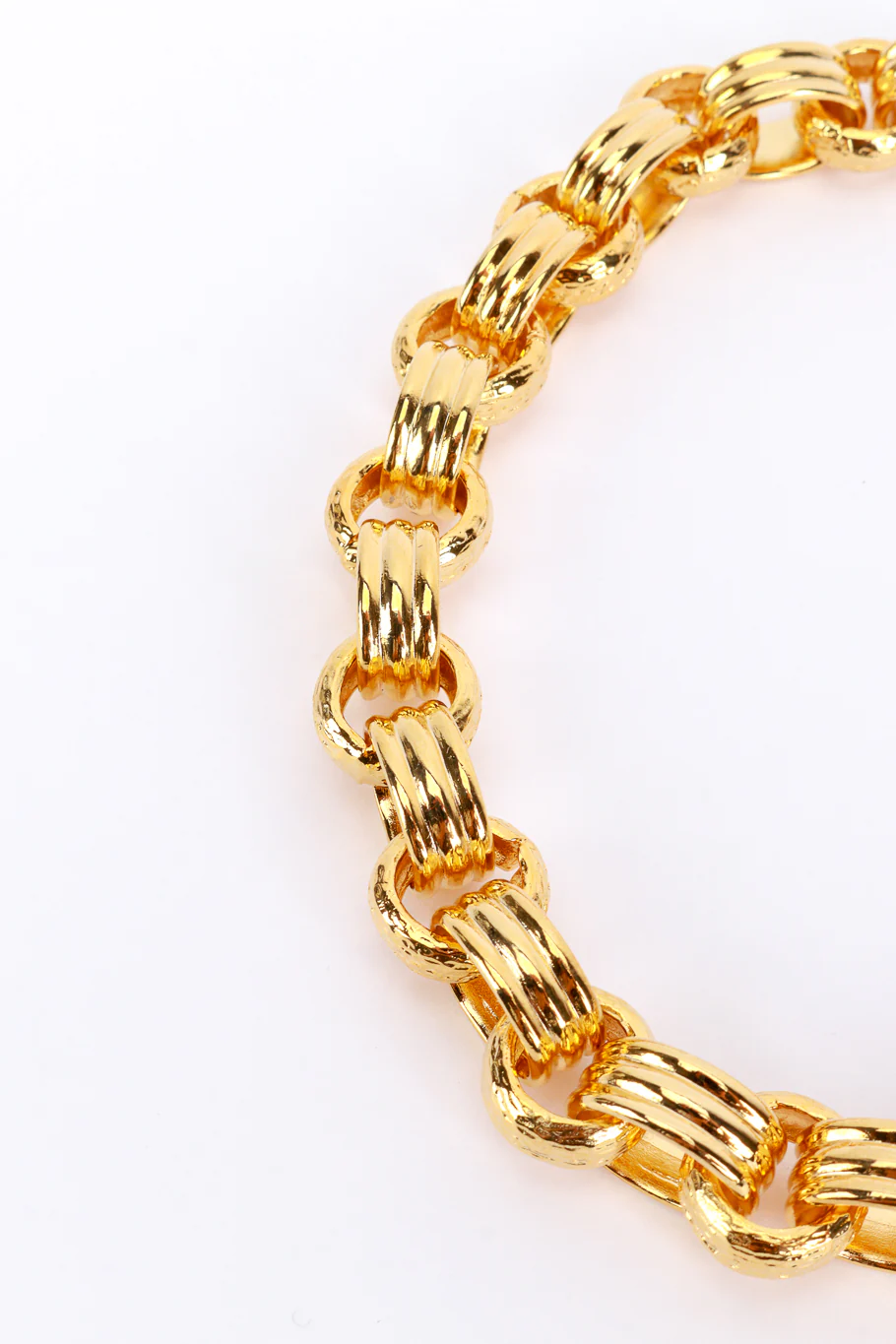 Ribbed Rolo Link Chain Collar Necklace - Image 3