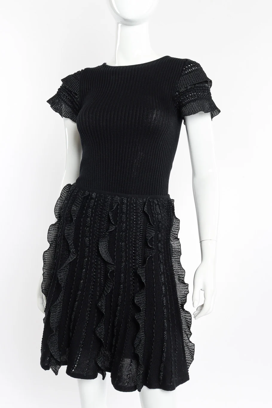 Ribbed Ruffle Knit Top & Skirt Set - Image 2