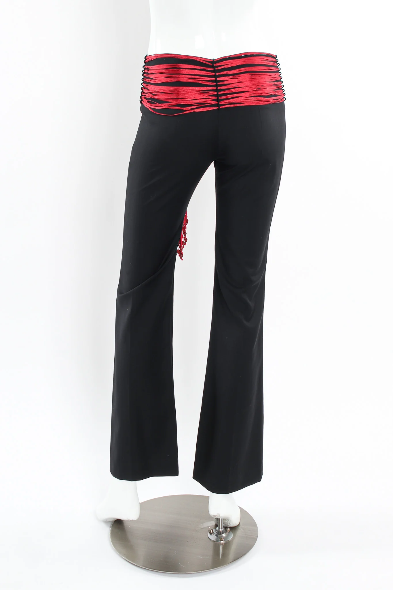 Ribbon Beaded Buckle Wool Pant - Image 3