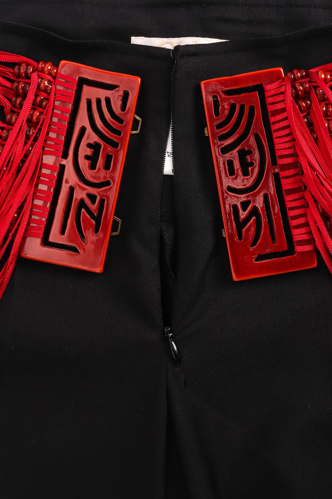 Ribbon Beaded Buckle Wool Pant - Image 6