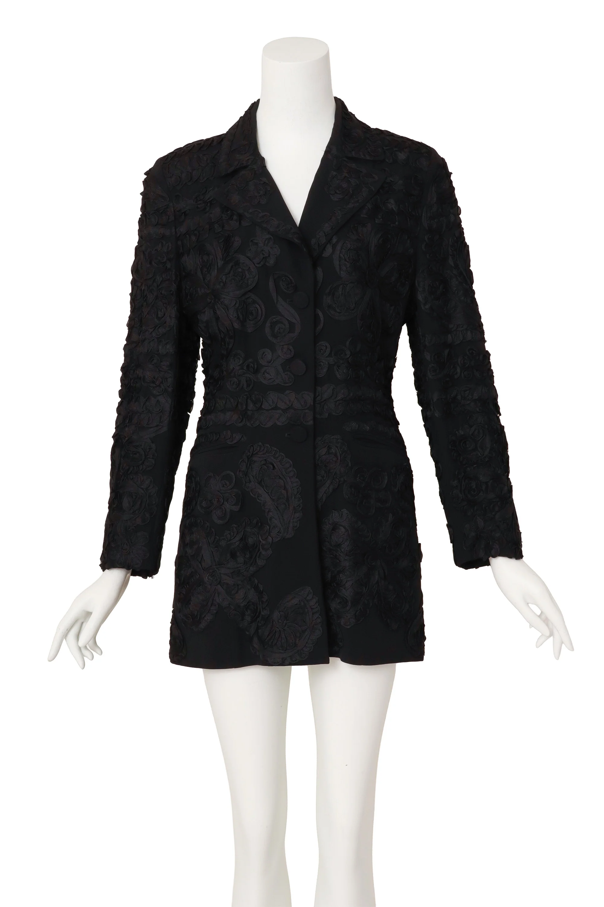 Ribbon Embroidered Blazer