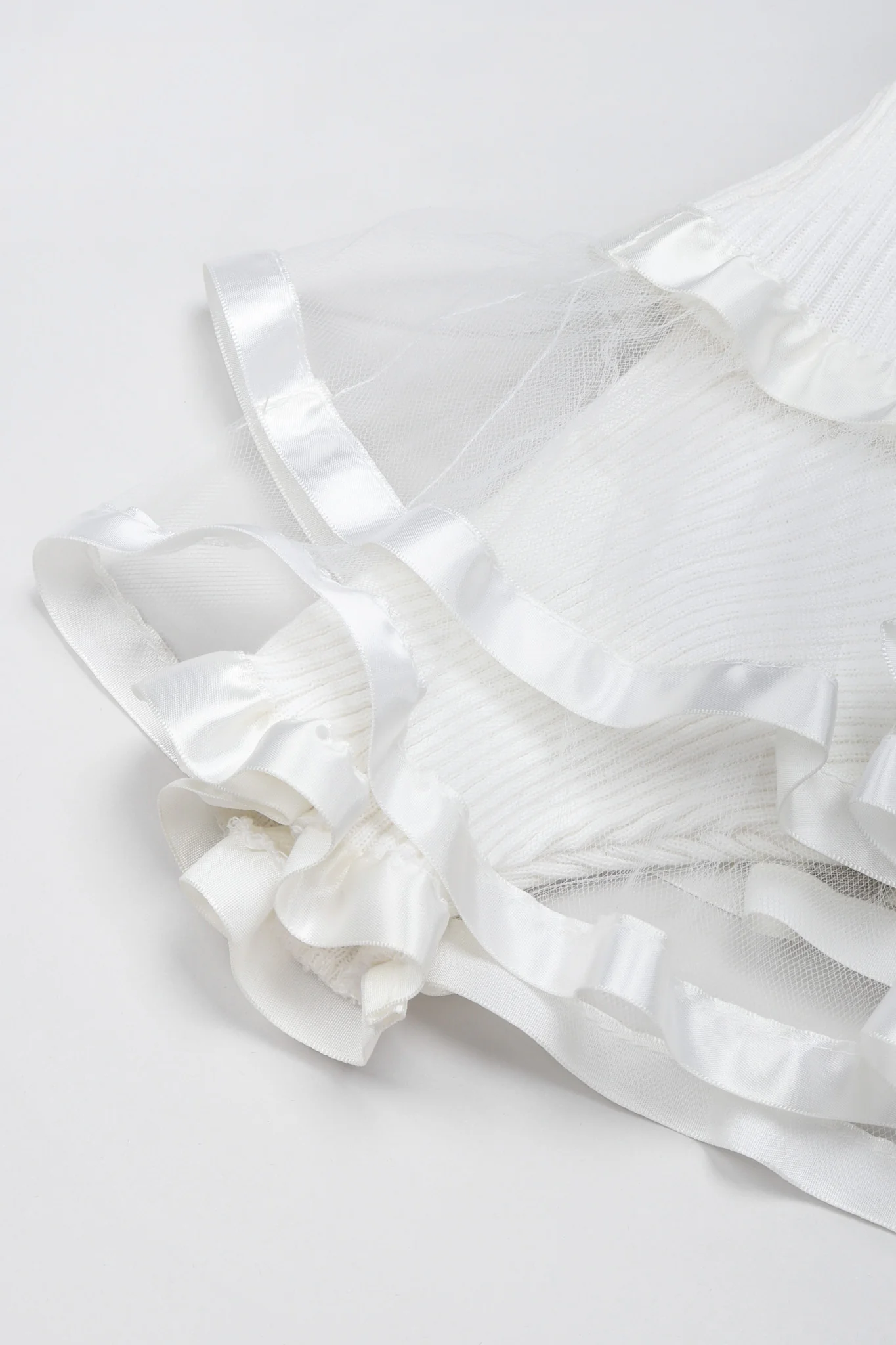 Ribbon-Trim Ruffle Top - Image 11