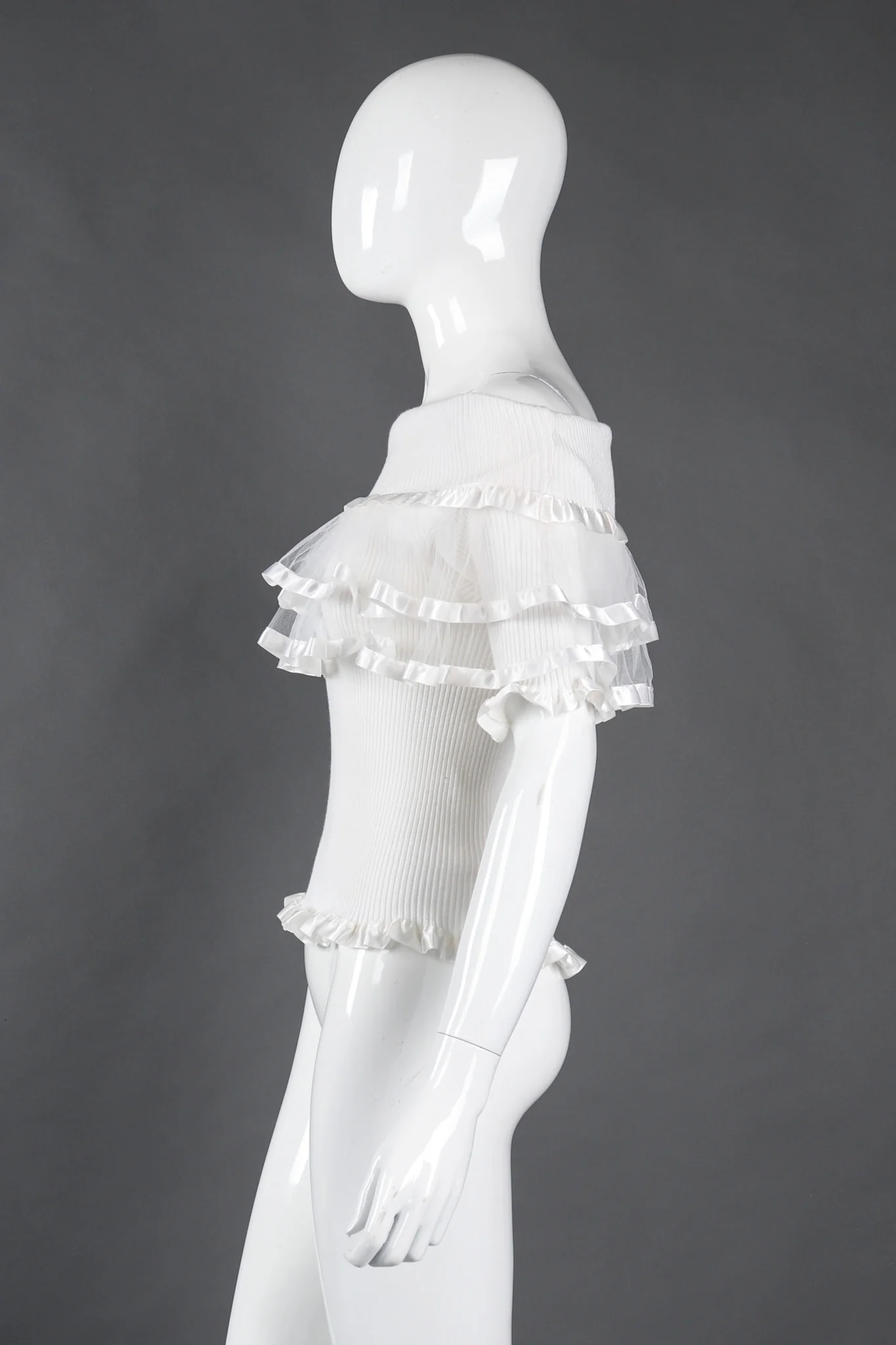 Ribbon-Trim Ruffle Top - Image 5